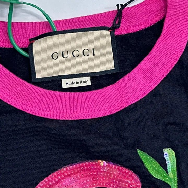 Gucci Gucci Black Logo Short Sleeve T-Shirt-2507 Size S / US 4 / IT 40 - 3 Thumbnail