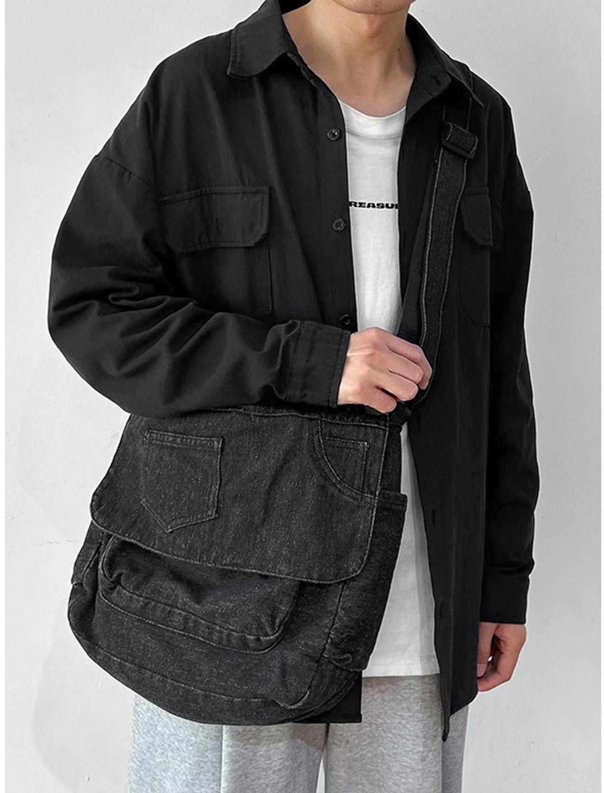 Other Black Denim Messenger Bag Size ONE SIZE - 3 Thumbnail
