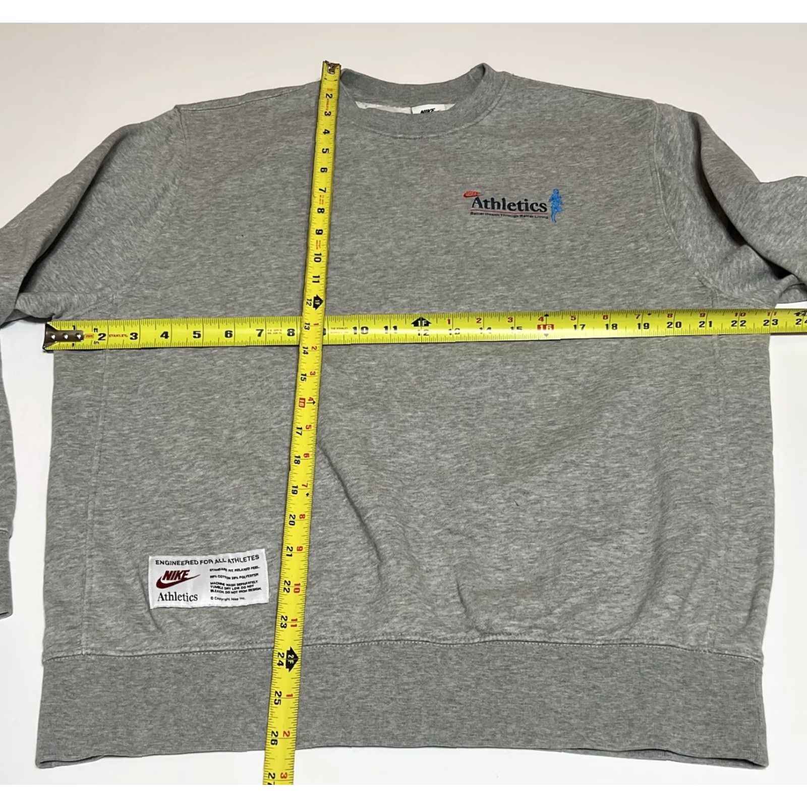 Nike Nike Athletics One Day At A Time Crew Neck Sweatshirt Mens Medium Gray Size US M / EU 48-50 / 2 - 5 Thumbnail