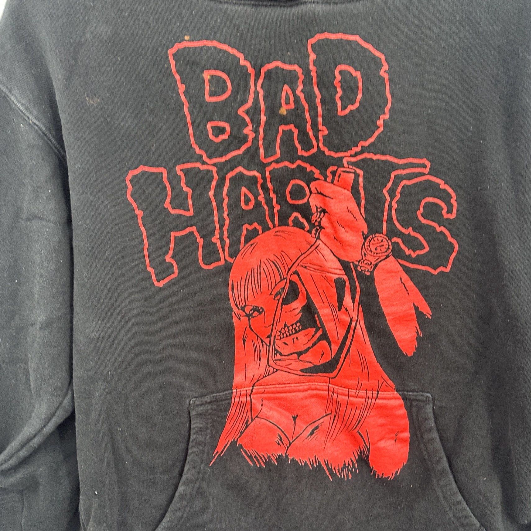 Doublet XO Bad Habits Tour Hoodie Men Small Black Distressed Pullover Streetwear Hip Hop Size US S / EU 44-46 / 1 - 2 Thumbnail