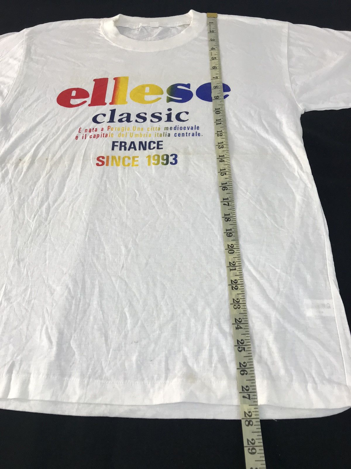 Ellesse × Vintage 90s Hype Ellesse Classic France Since 93 Rainbow Design Tee Size US M / EU 48-50 / 2 - 7 Thumbnail