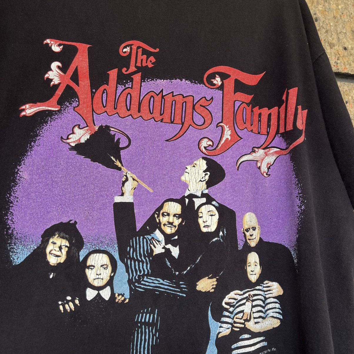 Delta VTG 1991 Addams Family Movie Promo Tee Shirt Wednesday Size US XL / EU 56 / 4 - 2 Thumbnail
