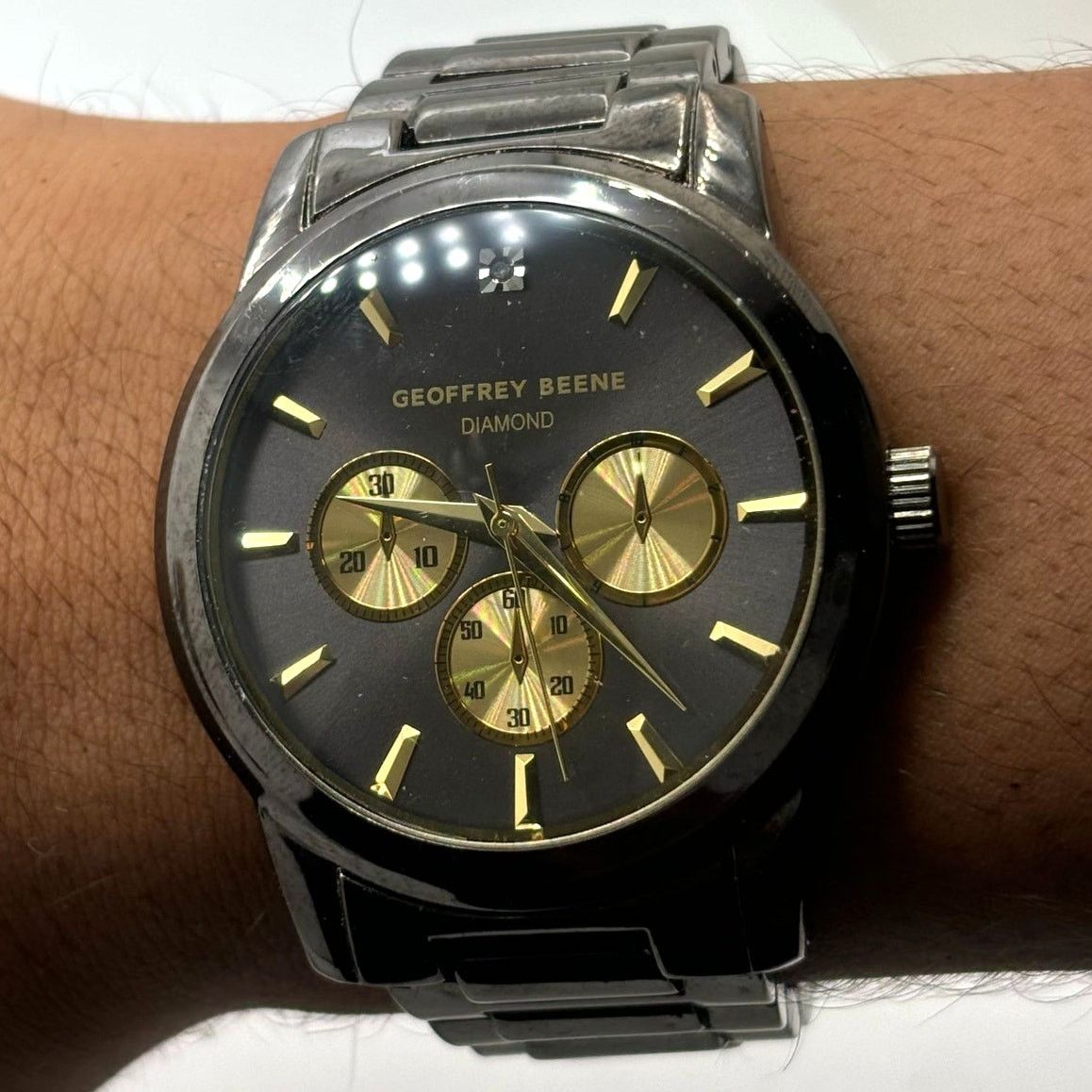 Geoffrey Beene Black & Gold Geoffrey Beene Men Watch Size ONE SIZE - 1 Thumbnail