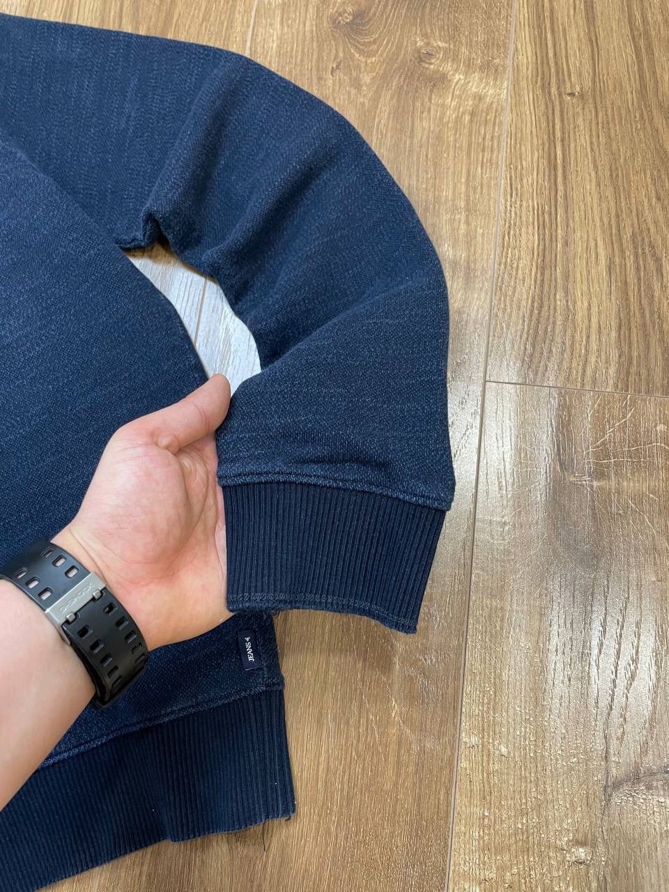 Armani × Vintage Vintage Armani Jeans Blue Big Logo Y2K Style Sweatshirt Size US XL / EU 56 / 4 - 6 Thumbnail