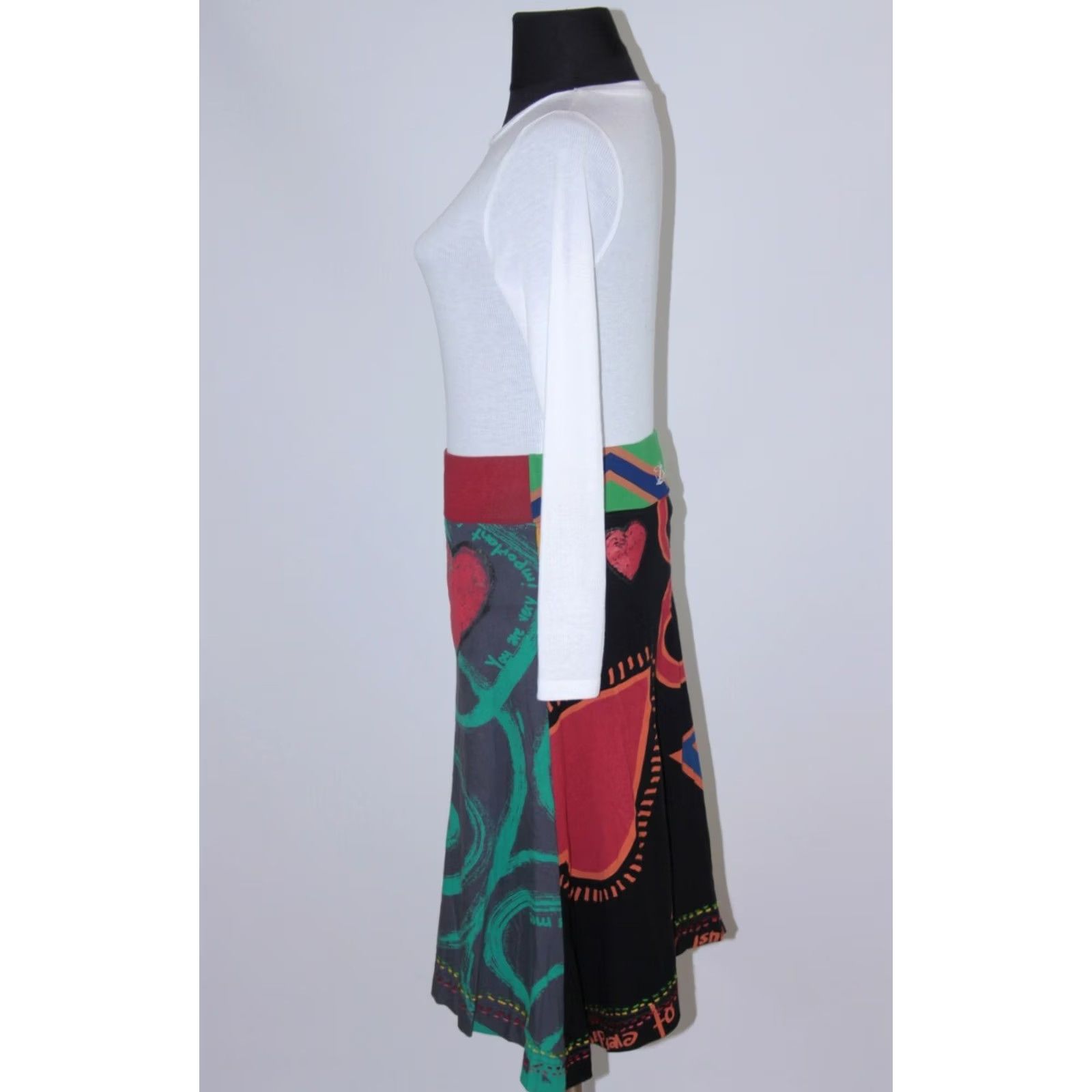 Desigual Desigual Skirt S Womens Midi Cotton Multicoloured Desigual Skirt S Womens Midi Cotton Multicoloured Size 28" / US 6 / IT 42 - 3 Thumbnail