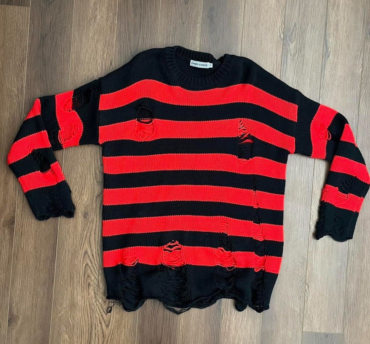 Other Kurt Cobain Striped Knit Sweater Size US XL / EU 56 / 4 - 1 Thumbnail