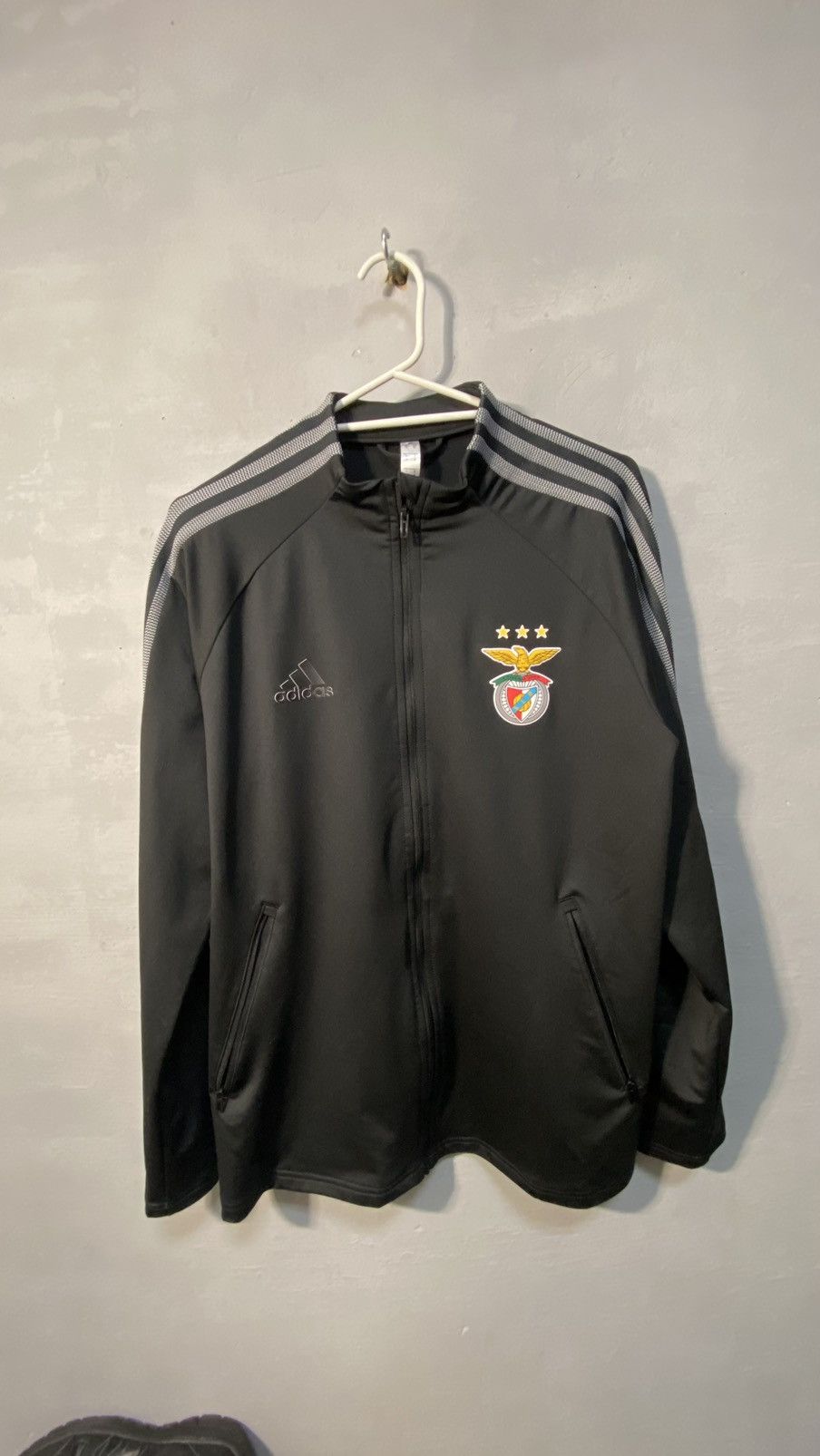 Adidas Benfica zip hoodie black men Size US M / EU 48-50 / 2 - 1 Thumbnail