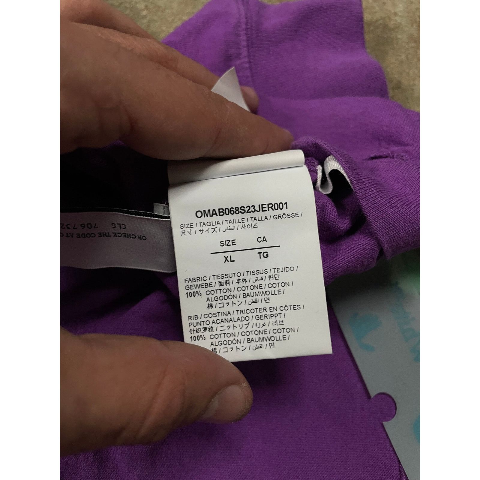 Off-White Off White Purple Jumbo Arrow Double LS Tee XL Size US XL / EU 56 / 4 - 6 Thumbnail