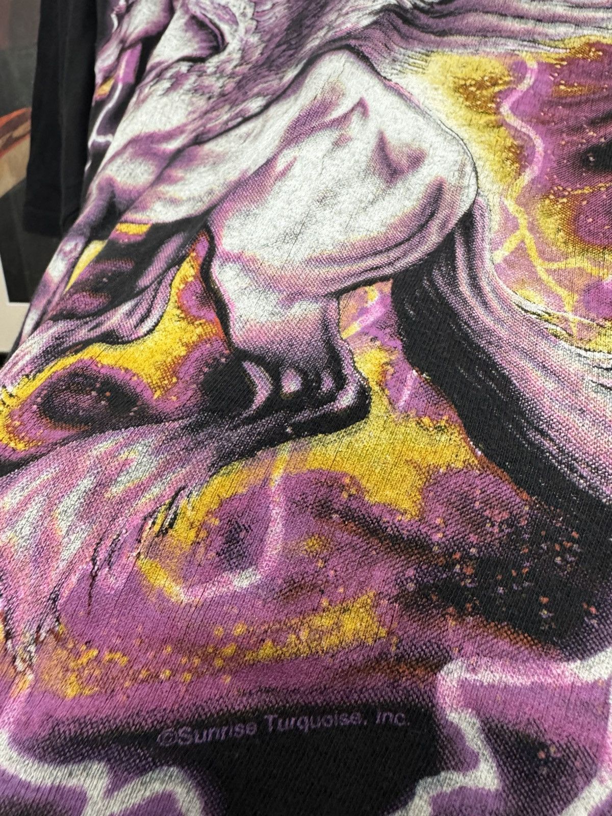 Vintage Travis Scott Vintage 90s American Thunder Unicorn T shirt Size US L / EU 52-54 / 3 - 4 Thumbnail