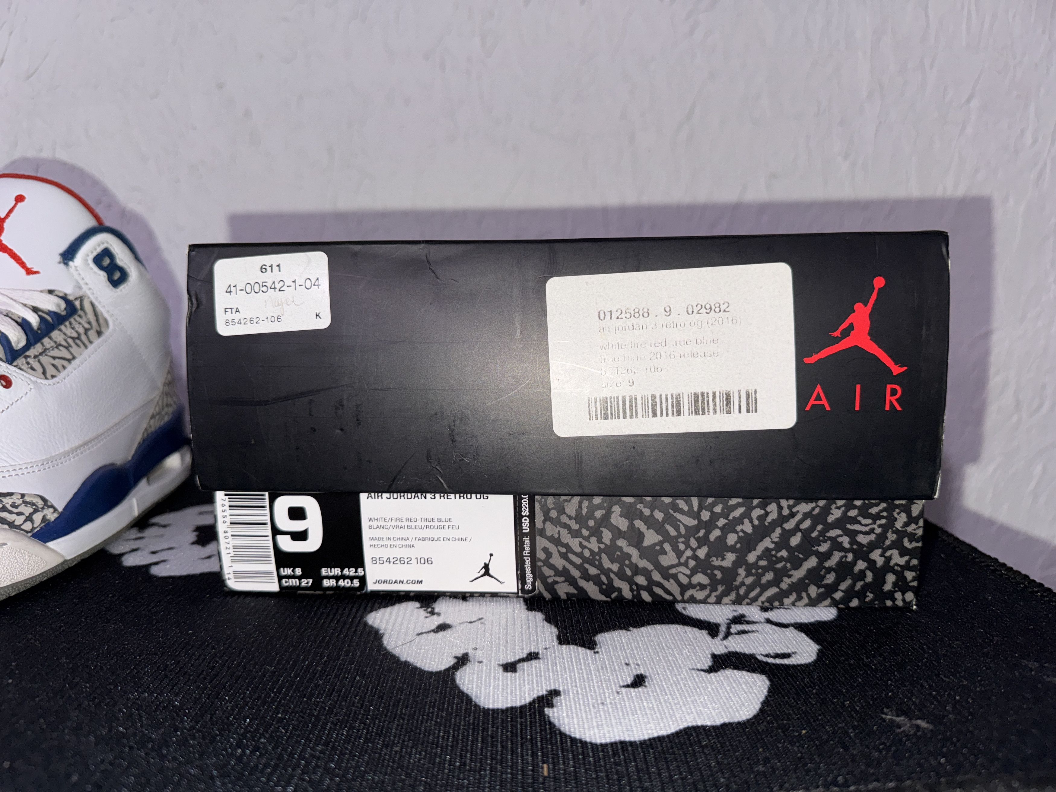 Jordan Brand × Nike US Size 9 - Nike Air Jordan 3 Retro OG Mid True Blue 2016 Size US 9 / EU 42 - 10 Thumbnail