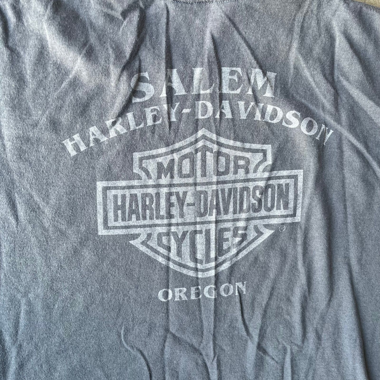 Vintage VINTAGE HARLEY DAVIDSON BIKER Y2K GRAY SHIRT SALEM 2XL Size US XXL / EU 58 / 5 - 7 Thumbnail