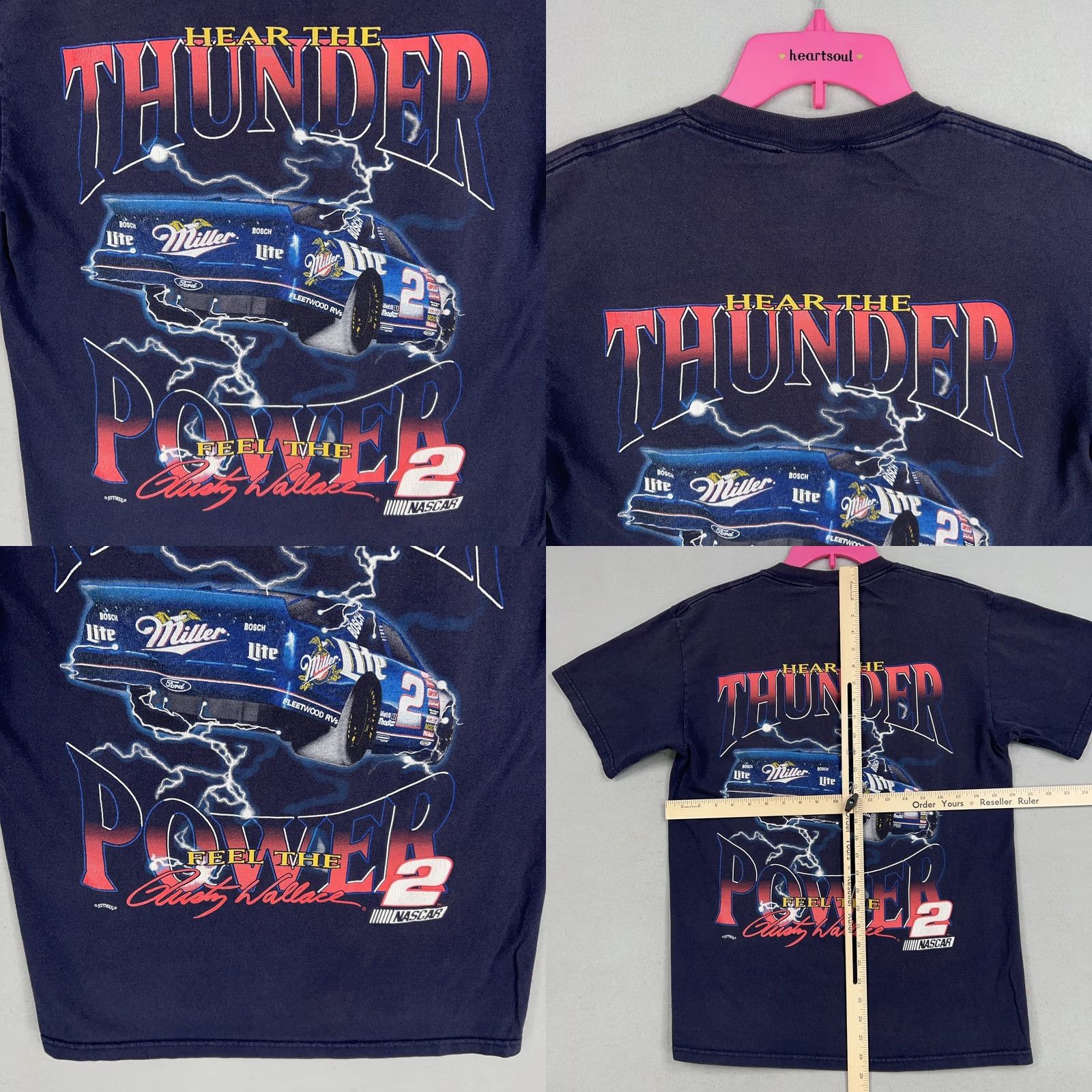 Chase Authentics Vintage Nutmeg NASCAR Rusty Wallace Miller Thunder Lightning Shirt Mens Medium Size US M / EU 48-50 / 2 - 8 Thumbnail