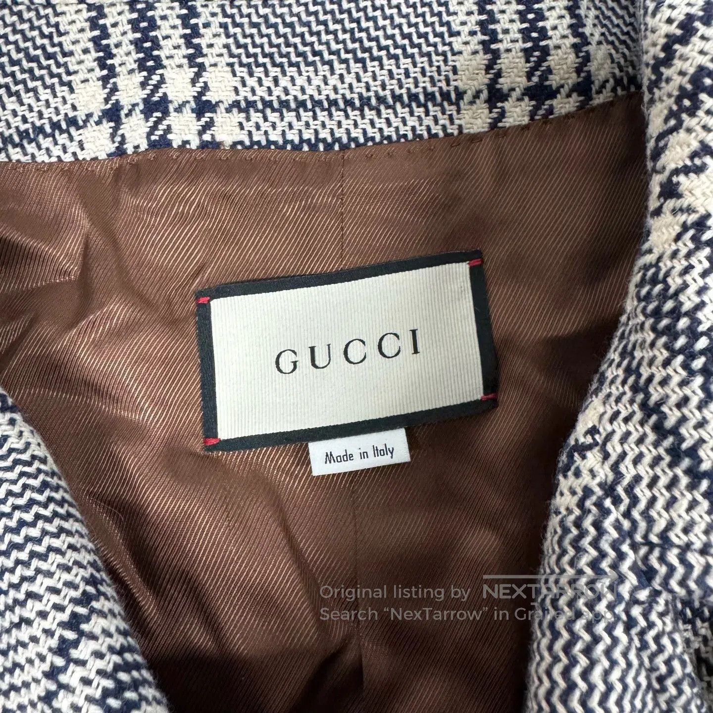 Gucci Guicci SIZE 42 Thousand-flying bird pattern, double-row bu Size L / US 10 / IT 46 - 5 Thumbnail