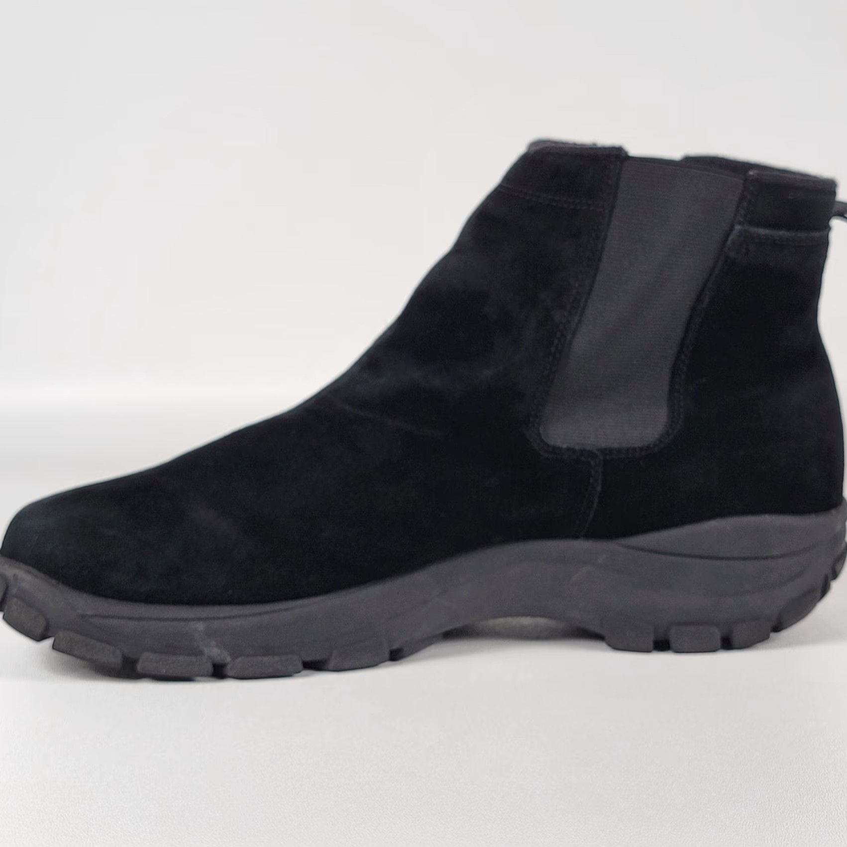 Lands' End VINTAGE Lands' End Dark Black Suede Pull-On Ankle Boots Men Size 13 Black Suede Leather Upper Men Ankle Boots 79246 Size US 13 / EU 46 - 5 Thumbnail