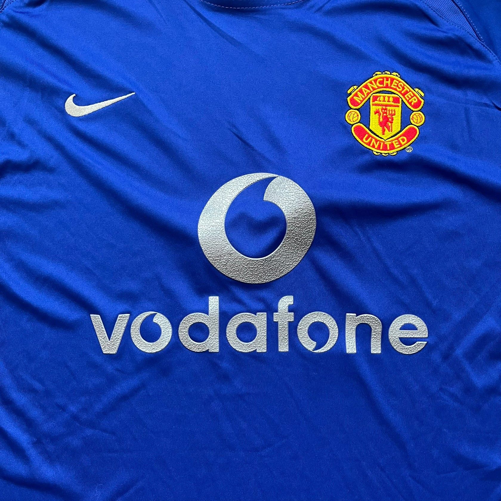 Nike Manchester United 2002/03 Away Retro Blue Tee Size US L / EU 52-54 / 3 - 2 Thumbnail