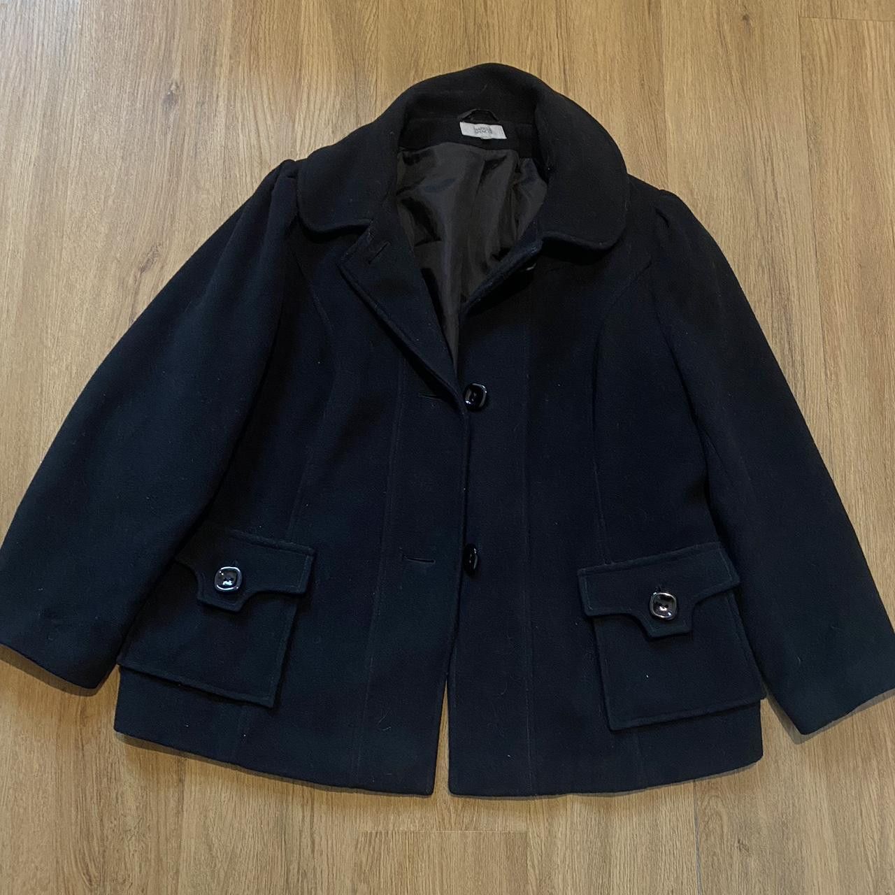 Marks & Spencer Black Marks & Spencer wool blend peacoat Size US M / EU 48-50 / 2 - 1 Thumbnail