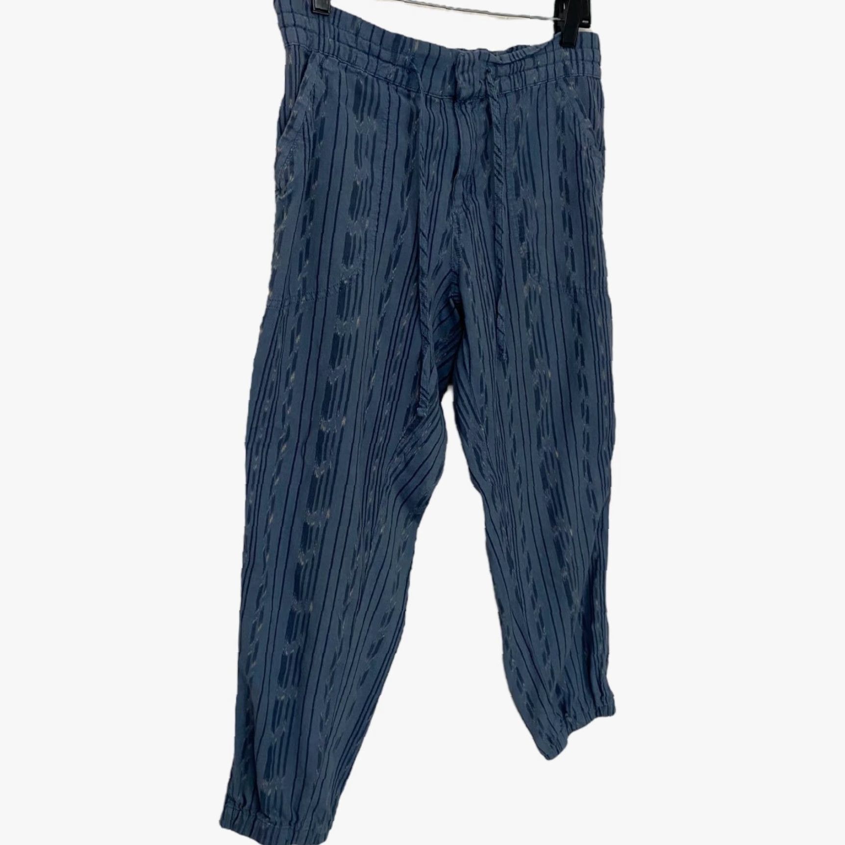 Prana prAna Arlie Slim-Fit Jogger Pants Blue Mid-Rise Ankle Length Women M Regular Slim Casual Beac h Bohemian Festival Nature Pockets Elastic Waist Size 32" / US 10 / IT 46 - 3 Thumbnail