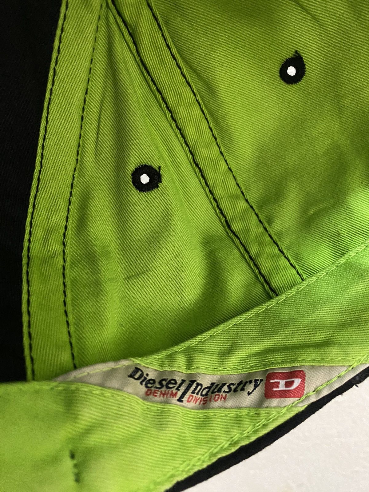 Diesel × Vintage Vintage 90's Diesel Archive Distressed Big Logo Cap Size ONE SIZE - 6 Thumbnail