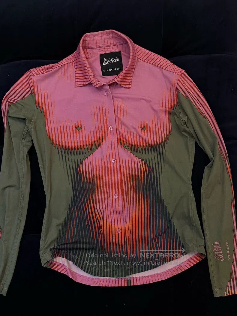 Y/Project Y/PROJECT Size 38 Body printed stretch shirt Size US M / EU 48-50 / 2 - 1 Thumbnail