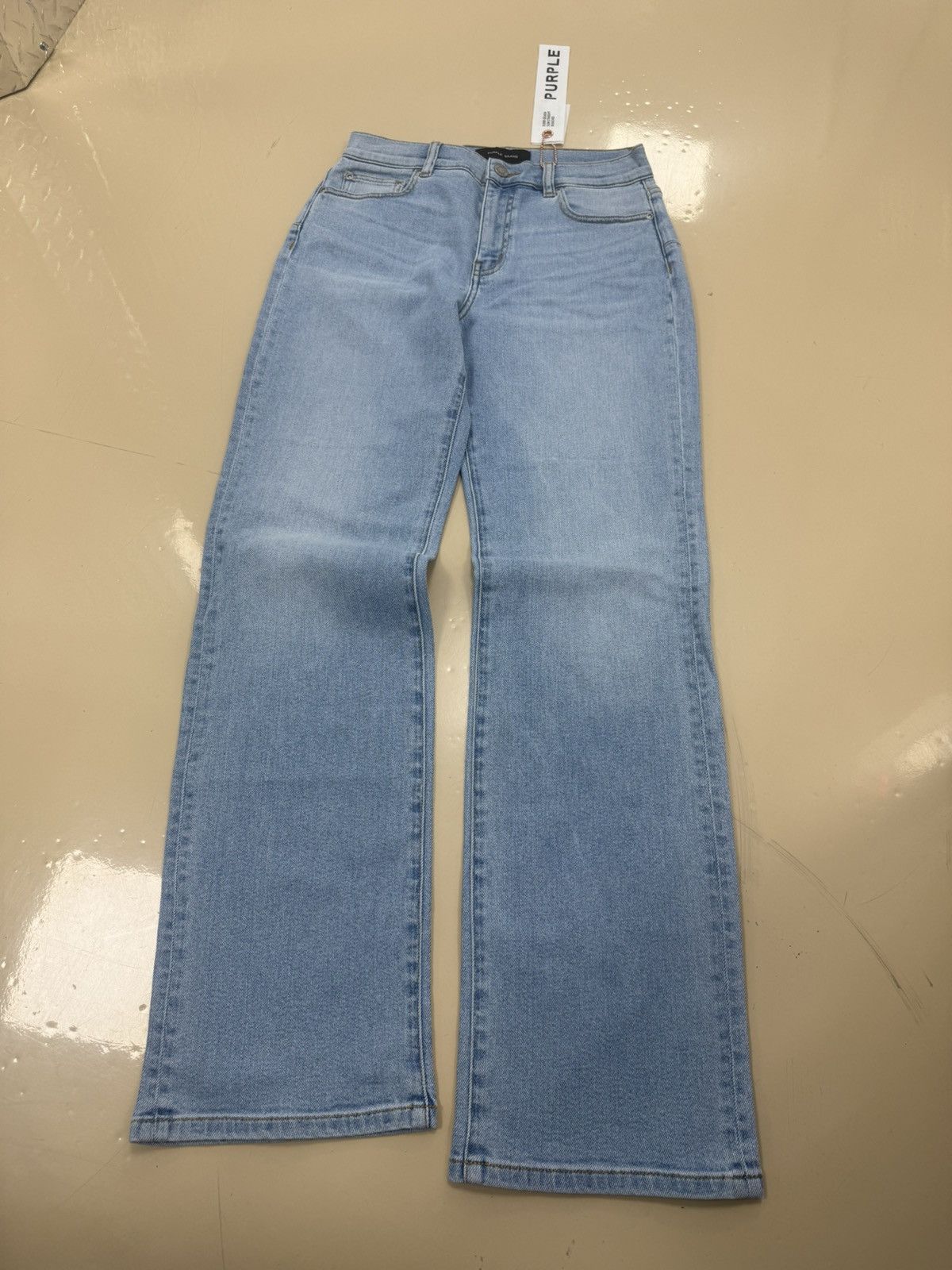 Other Purple Brand Slim Straight Bleached Jeans Size 26" / US 2 / IT 38 - 1 Thumbnail