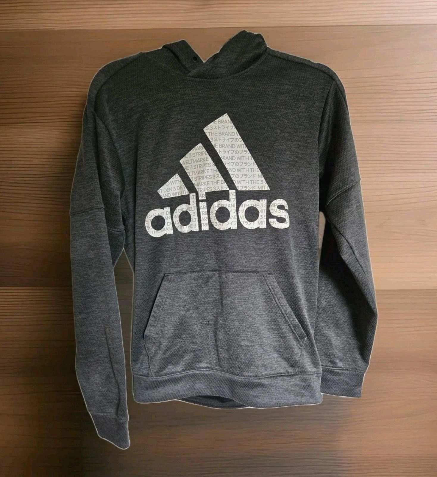Adidas Adidas Mens Pullover Hoodie Climawarm Hood Sweatshirt Gray S Size US S / EU 44-46 / 1 - 1 Thumbnail