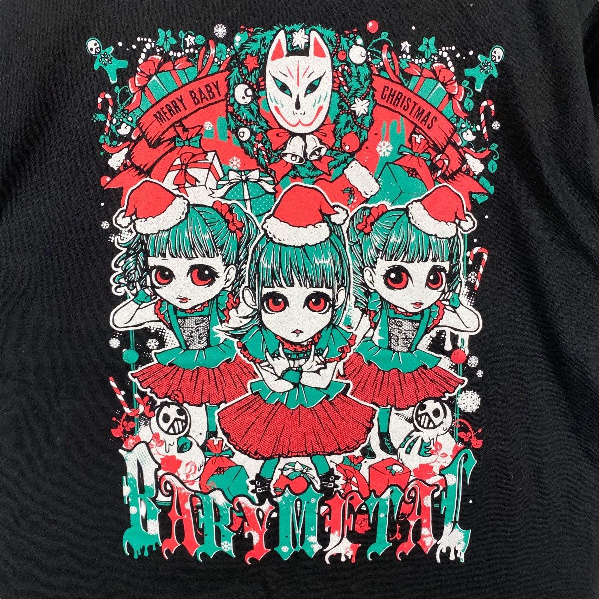 Band Tees Japanese Band BABYMETAL Merry Baby Christmas Graphic Tee Size US XL / EU 56 / 4 - 2 Thumbnail