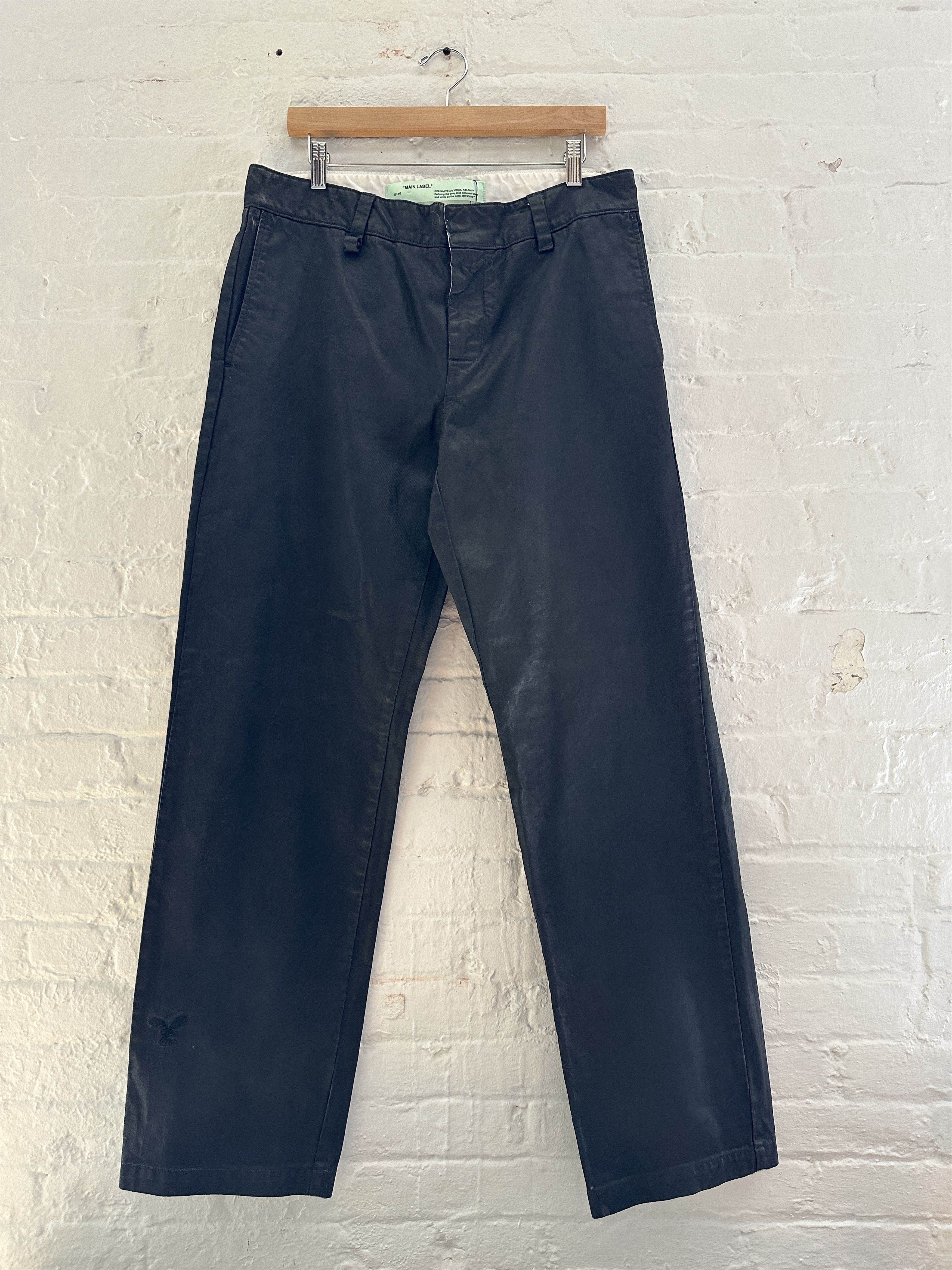 Off-White Off-White Canvas Painted Work Pants Size US 34 / EU 50 - 1 Thumbnail