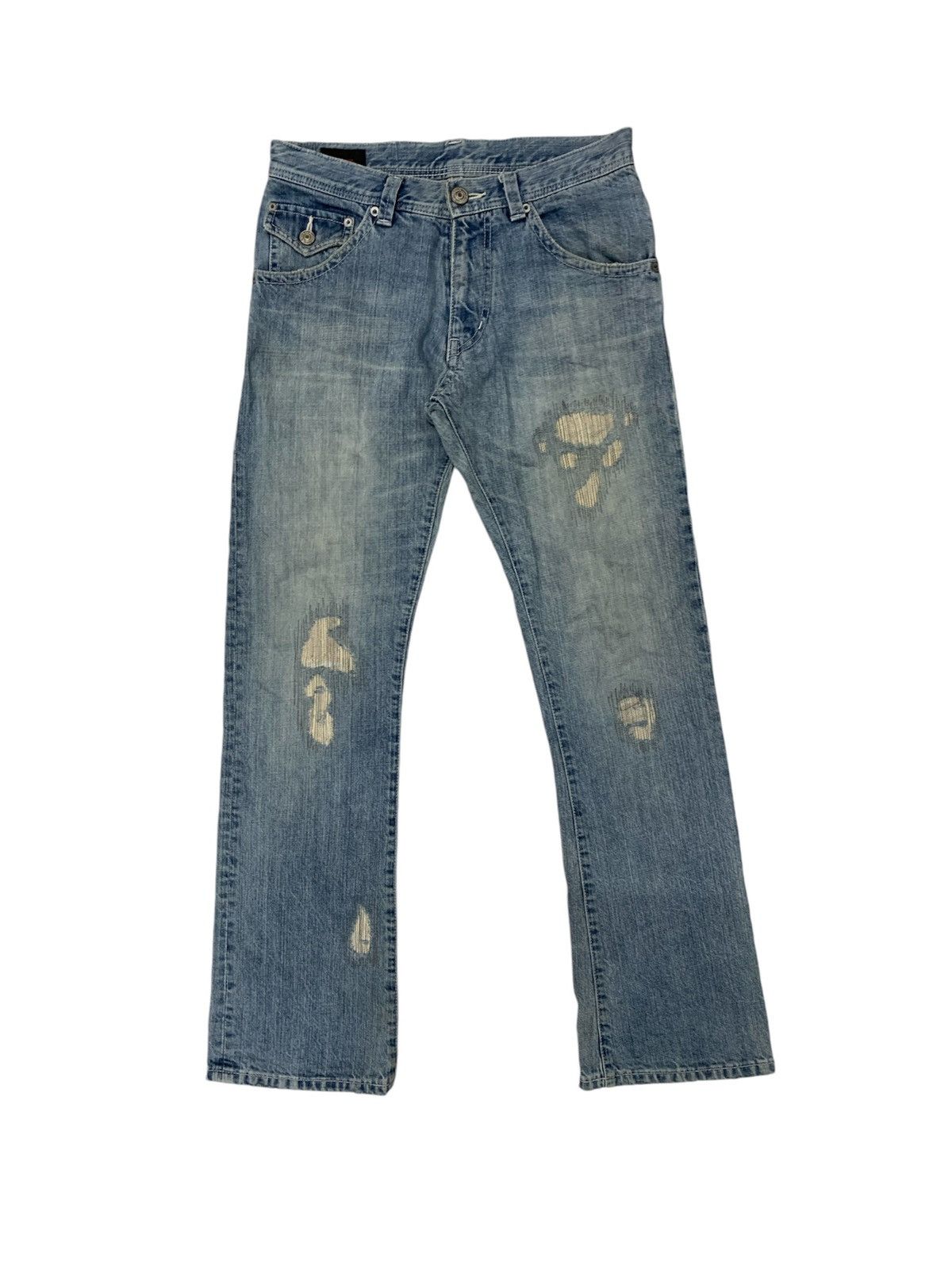 Issey Miyake × Japanese Brand × Tete Homme Tete home distressed straight cut jeans Size US 30 / EU 46 - 1 Thumbnail