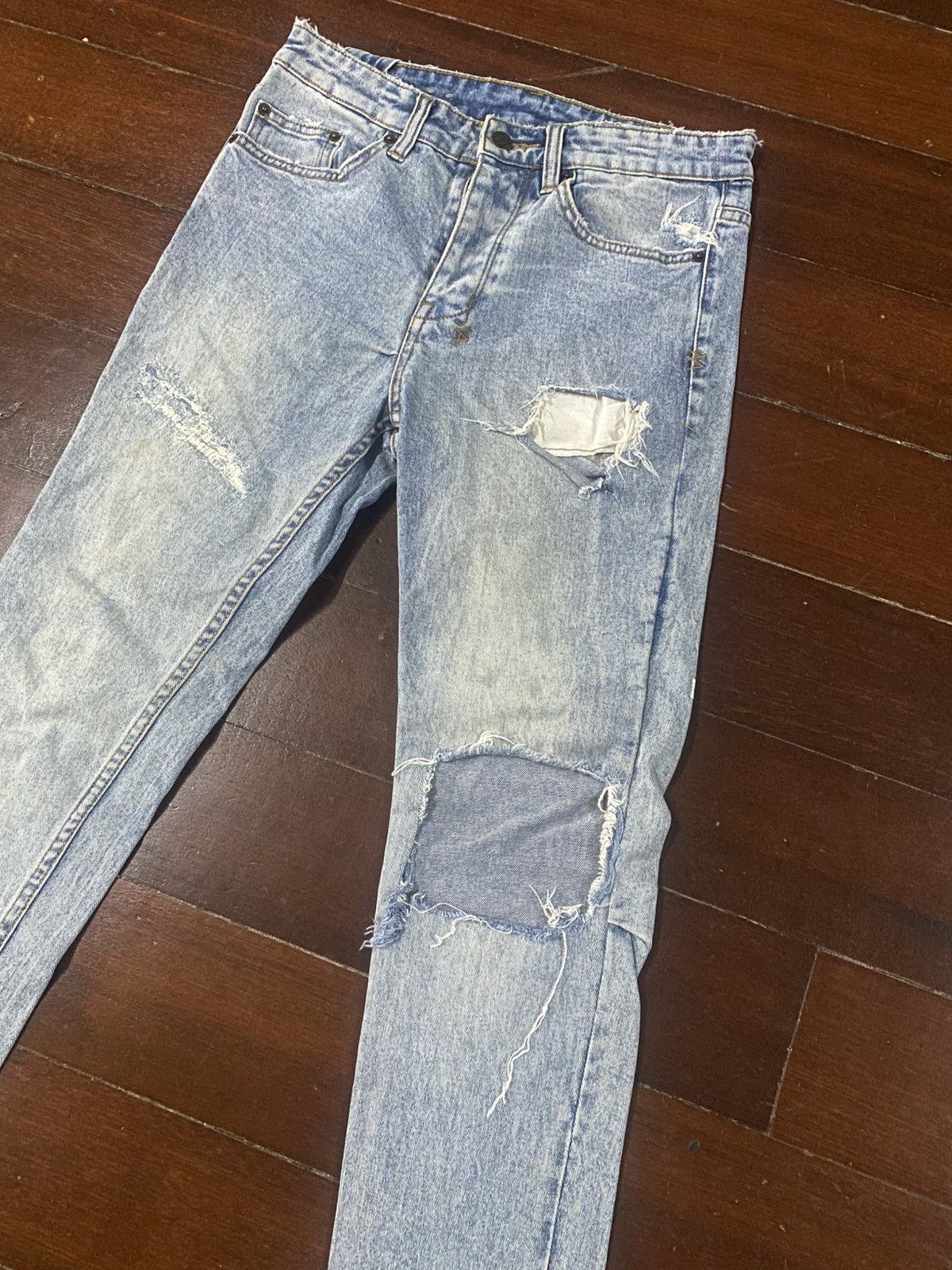 Ksubi Ksubi Jeans Mens Chitch Punk Thrashed Slim Blue distressed Size US 31 - 3 Thumbnail