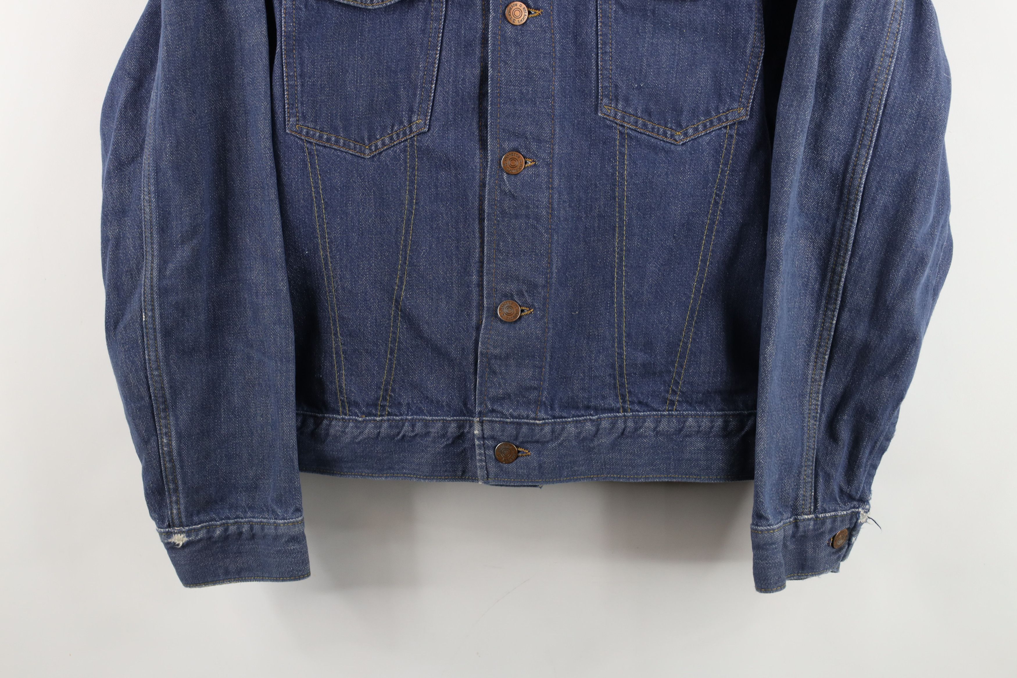 Vintage Vintage 60s Streetwear Denim Jean Trucker Jacket Blue USA Size US M / EU 48-50 / 2 - 3 Thumbnail