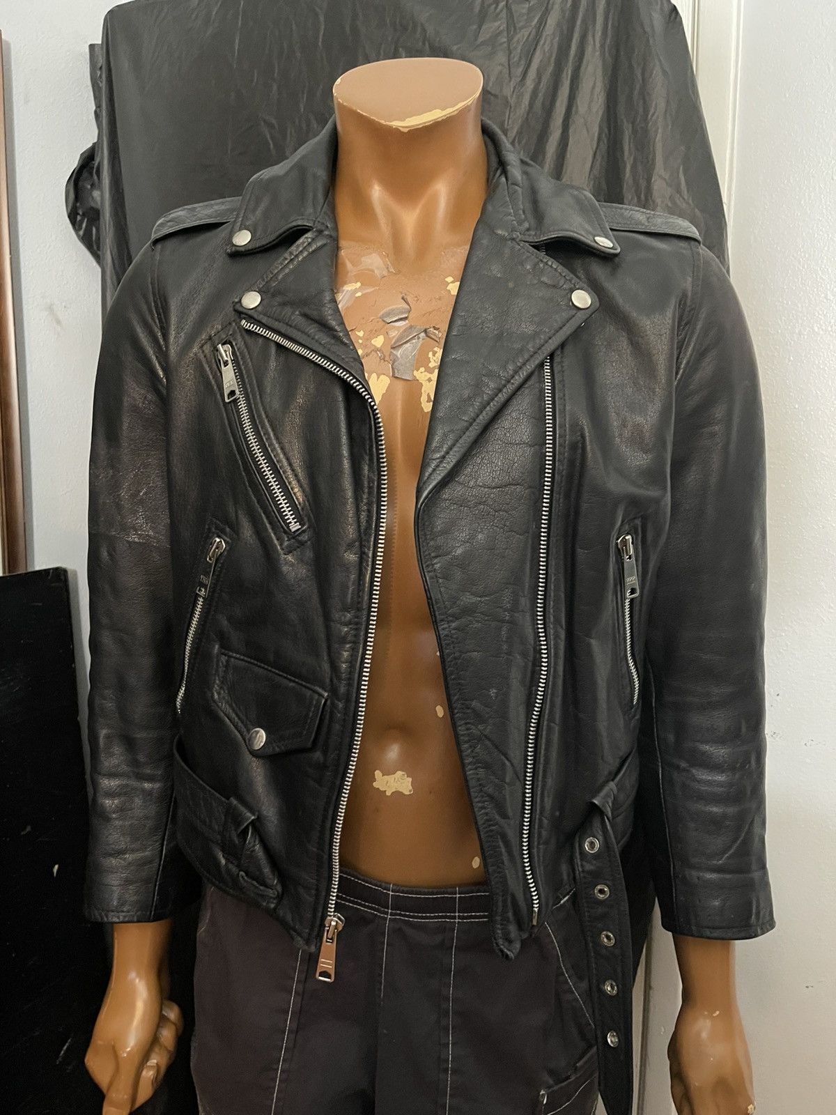 Vintage Vintage Echtes Leder Leather Motorcycle Punk Biker Jacket Size US S / EU 44-46 / 1 - 18 Thumbnail