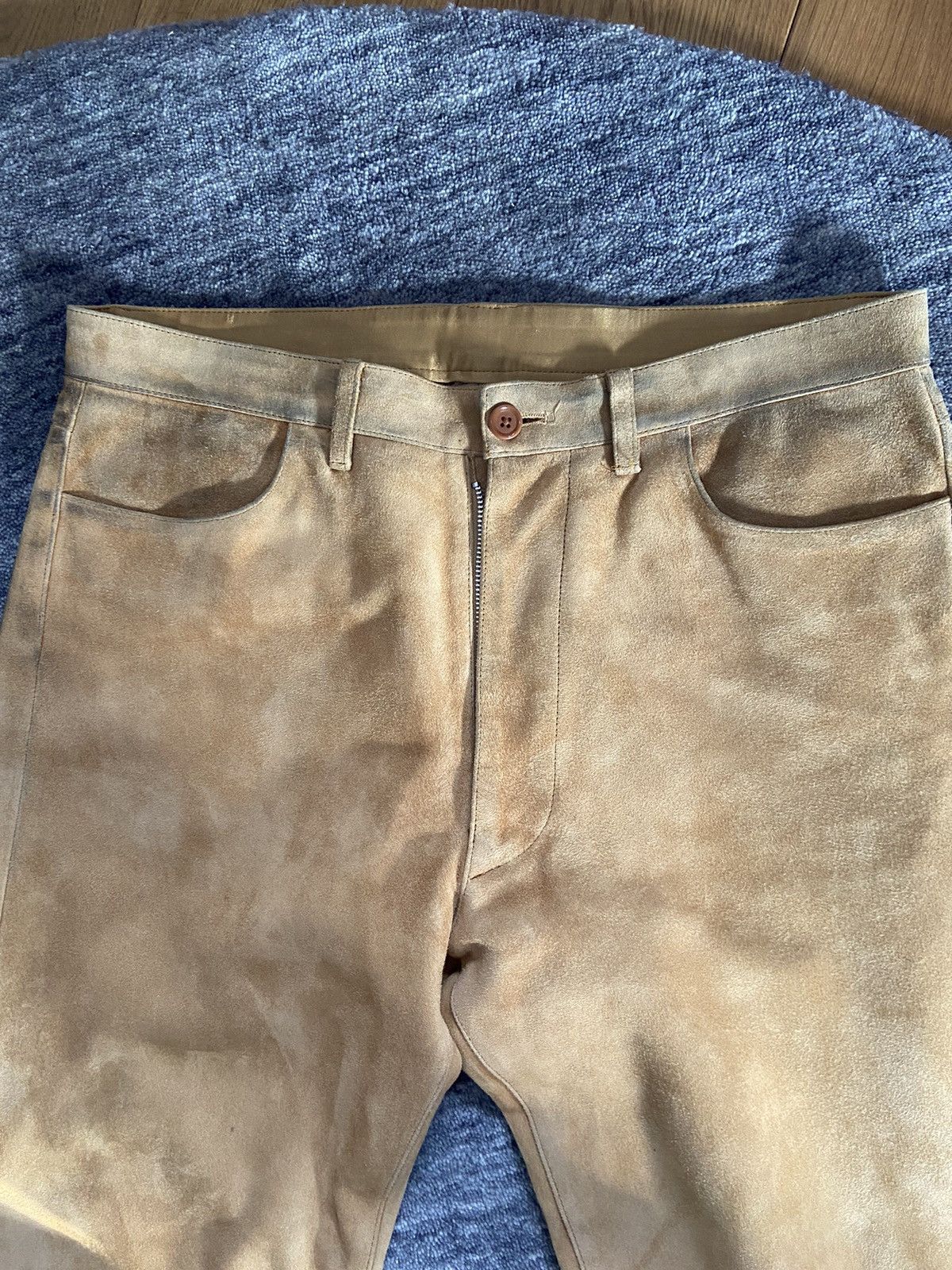 Yohji Yamamoto Yohji Yamamoto AW03 Homme Goat Skin Suede Pants Size US 34 / EU 50 - 2 Thumbnail