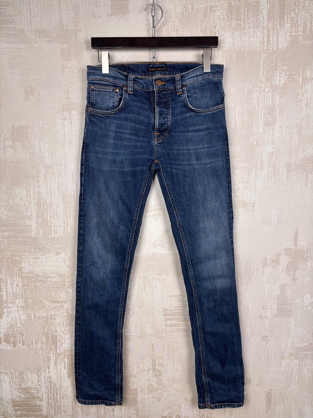 Nudie Jeans Nudie Jeans Co Grim Tim Dark Blue Orange W 32 L 34 Size US 32 / EU 48 - 2 Thumbnail