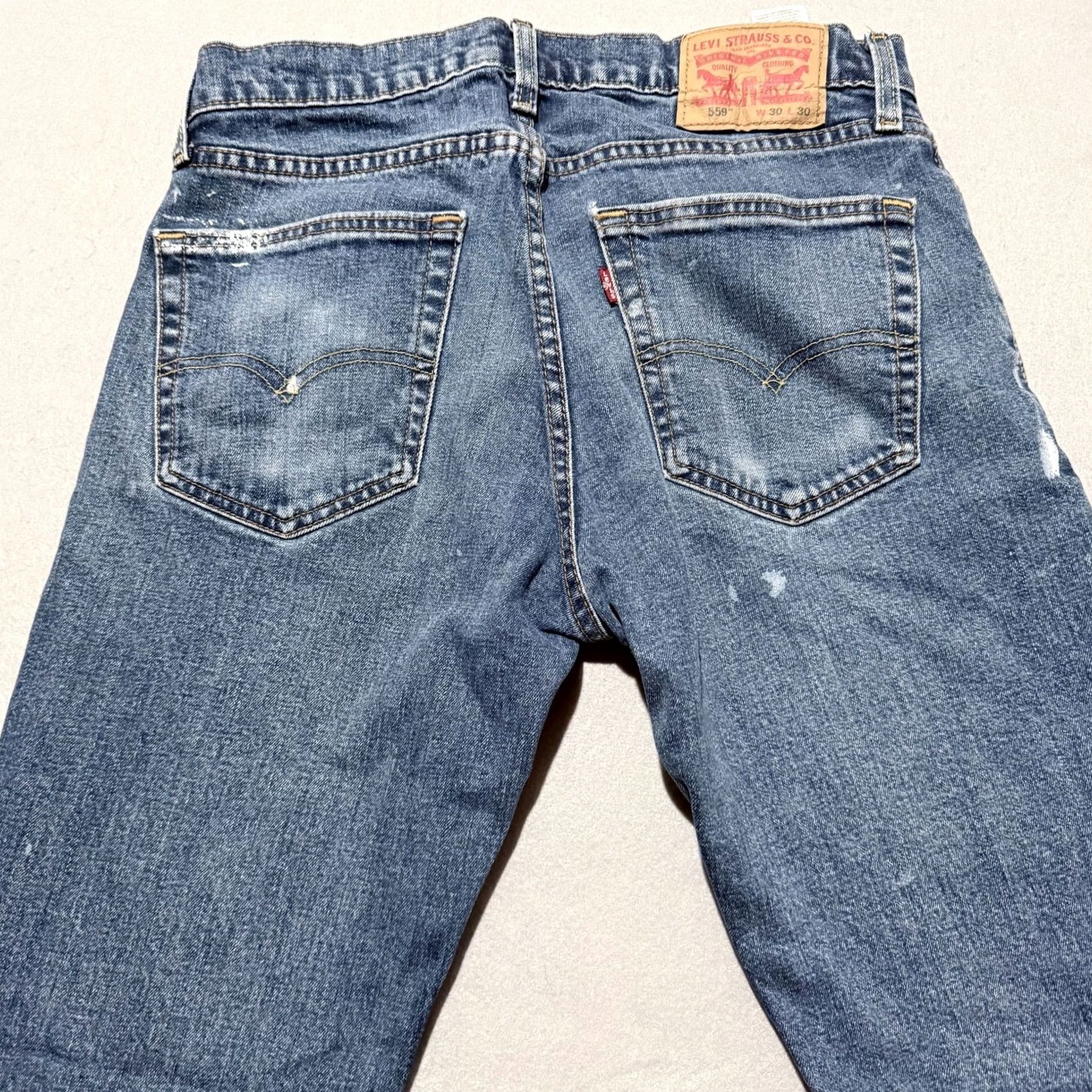 Levi's Levi’s 559 Jeans Men Blue Denim Mid Rise Relaxed Straight Zip Fly - 30X30 Size US 30 / EU 46 - 4 Thumbnail