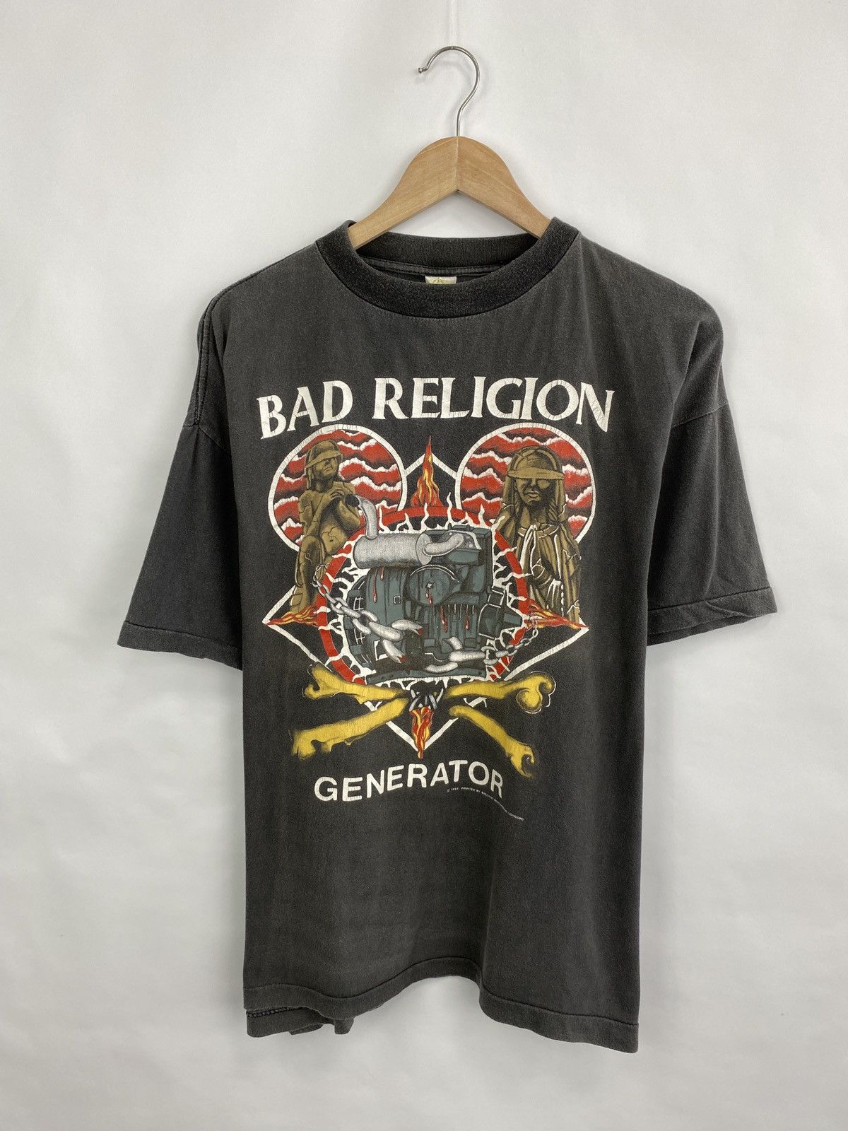 Band Tees × Metallica × Vintage Vintage 1992 Bad Religion Generator Rock Bend T-Shirt Rare Size US XL / EU 56 / 4 - 3 Thumbnail