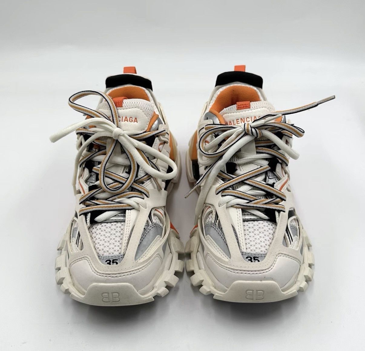 Balenciaga Balenciaga Track 1.0 White Orange Dad Sneakers K12 Size US 5 / IT 35 - 2 Thumbnail
