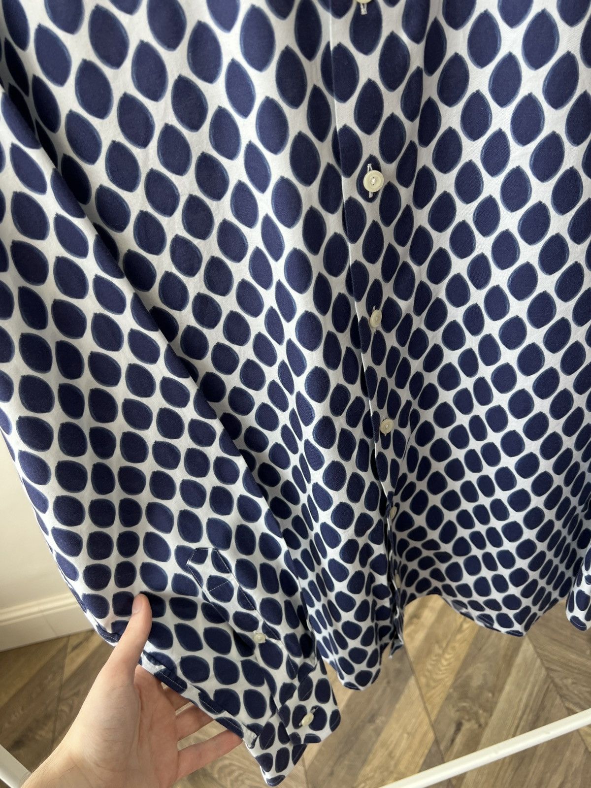 Eton × Vintage Vintage Eton Men’s Dress Shirt Geometric Print Size US L / EU 52-54 / 3 - 10 Thumbnail