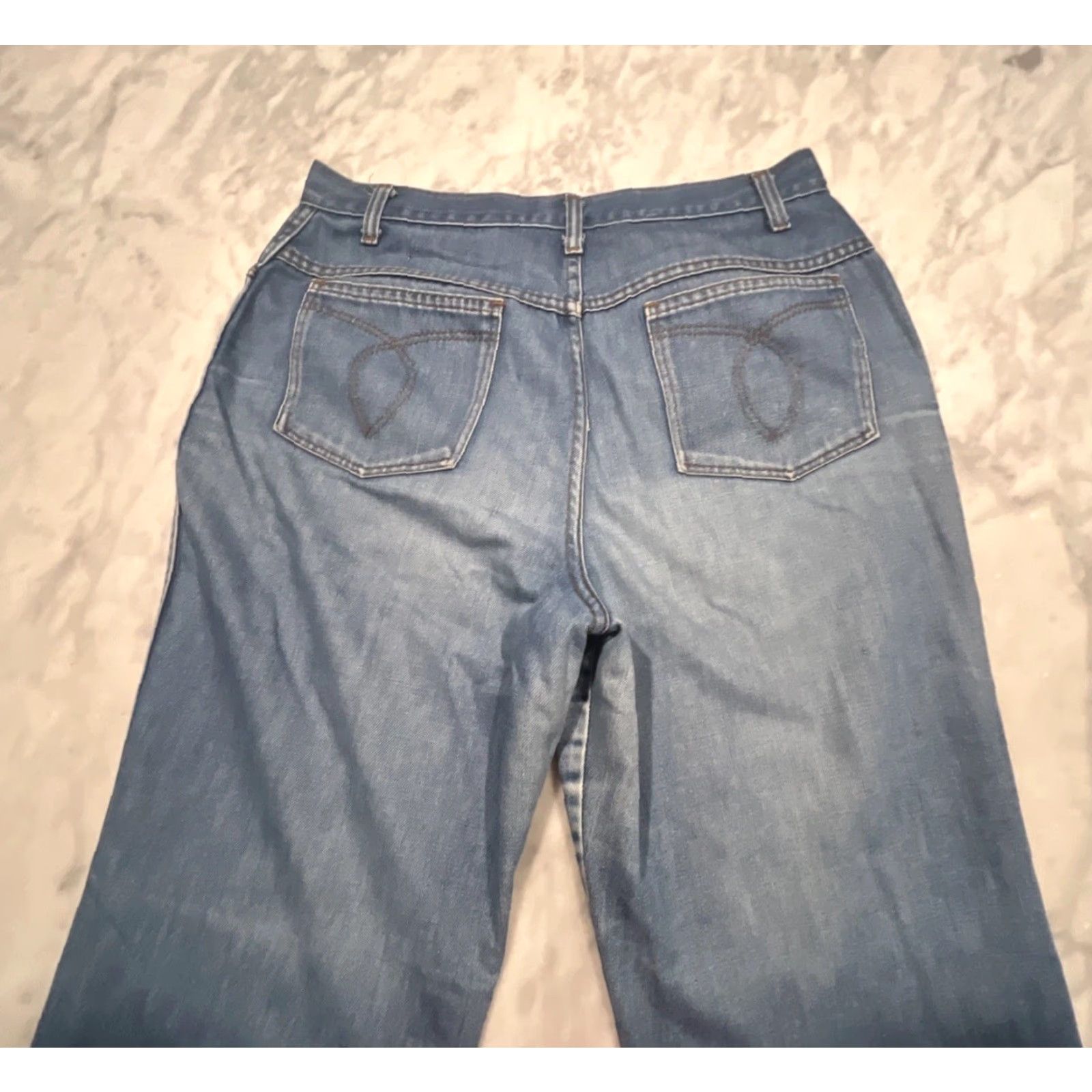Sears VINTAGE Sears Jeans Womens 18 Blue Denim High Rise 70s Faded Made in USA Retro Size 40" / US 18 - 6 Thumbnail