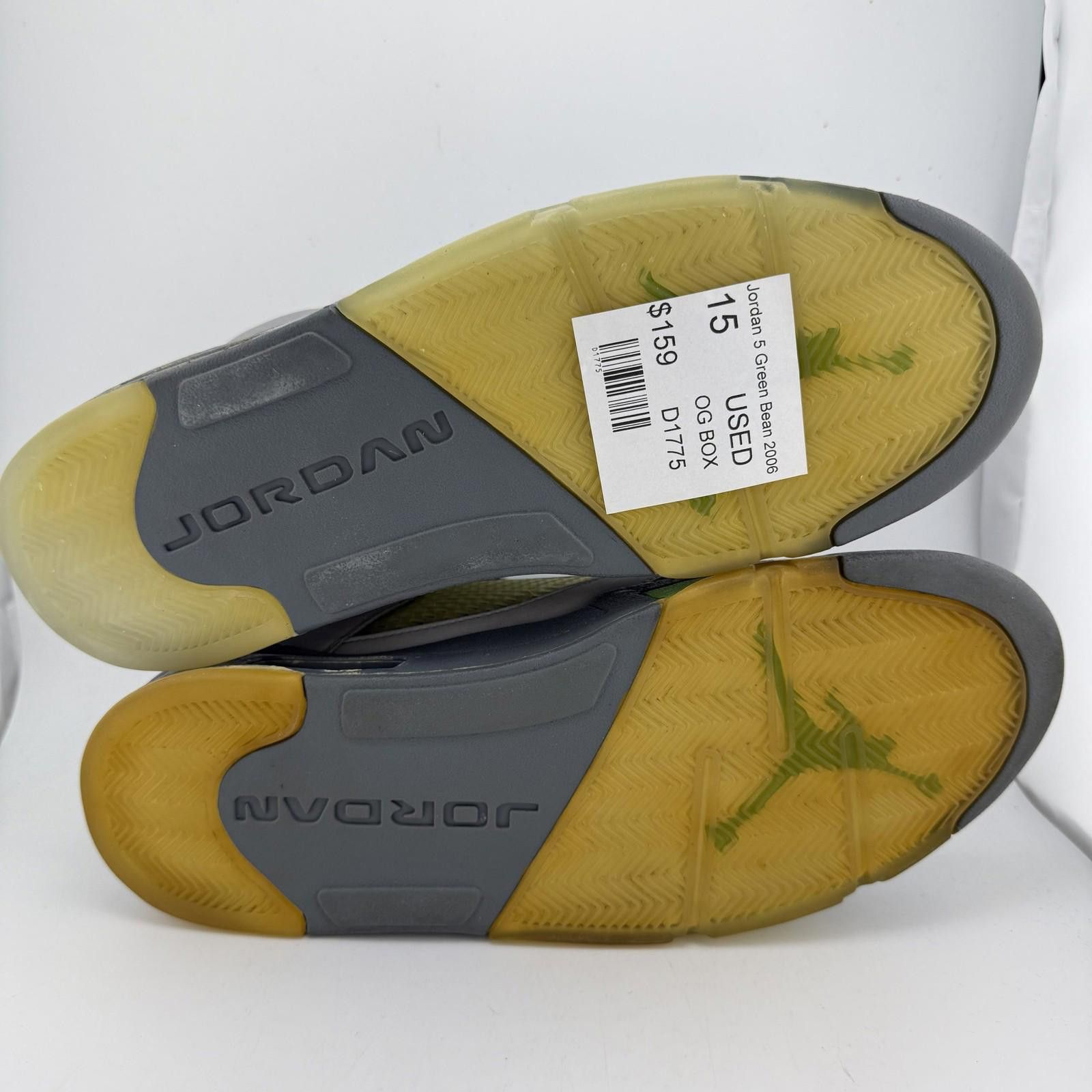 Jordan Brand Air Jordan 5 Green Bean 2006 US 15 Used D1775 Size US 15 / EU 48 - 6 Thumbnail