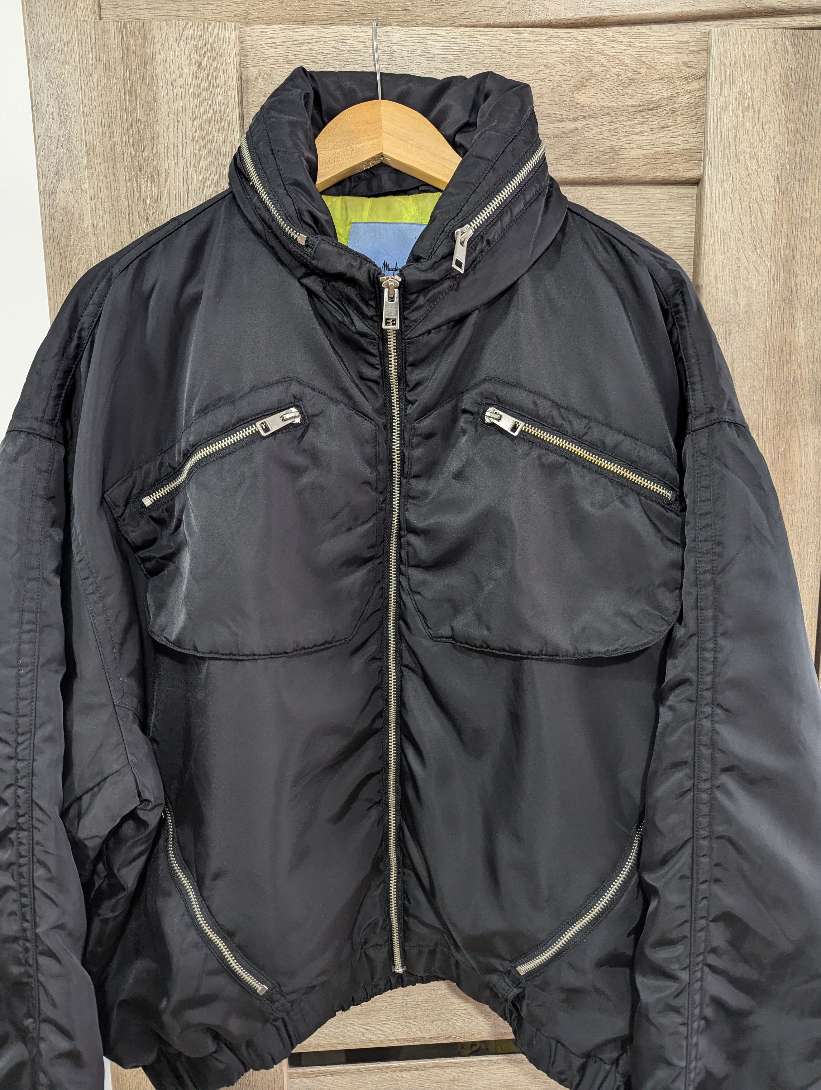Thierry Mugler Mugler H&M Nylon Parachute Jacket Black Men's Size XL Size US XL / EU 56 / 4 - 3 Thumbnail