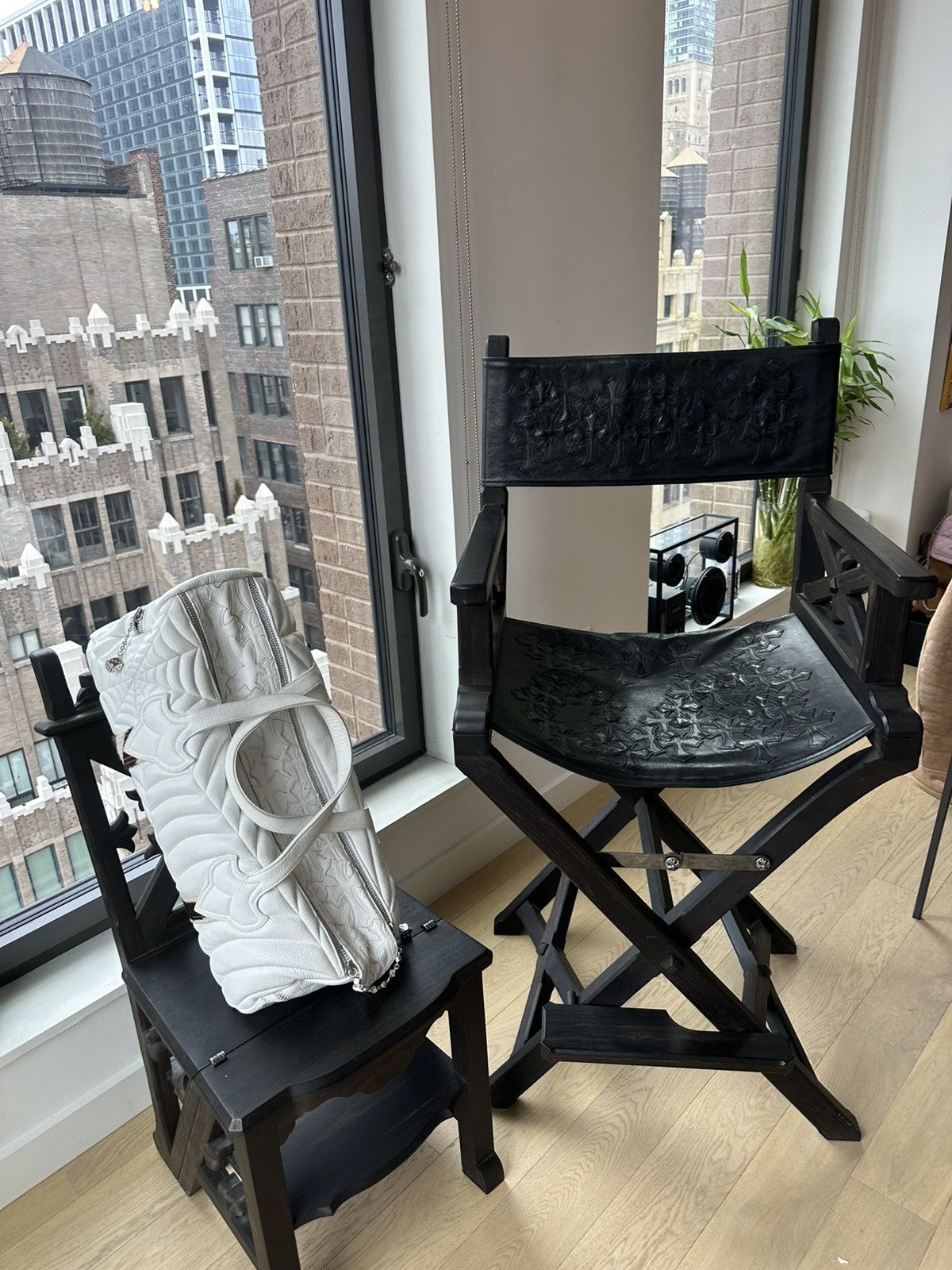Chrome Hearts CHROME HEARTS MOVIE STAR PRODUCER EBONY CROSS PATCH CHAIR Size ONE SIZE - 6 Thumbnail