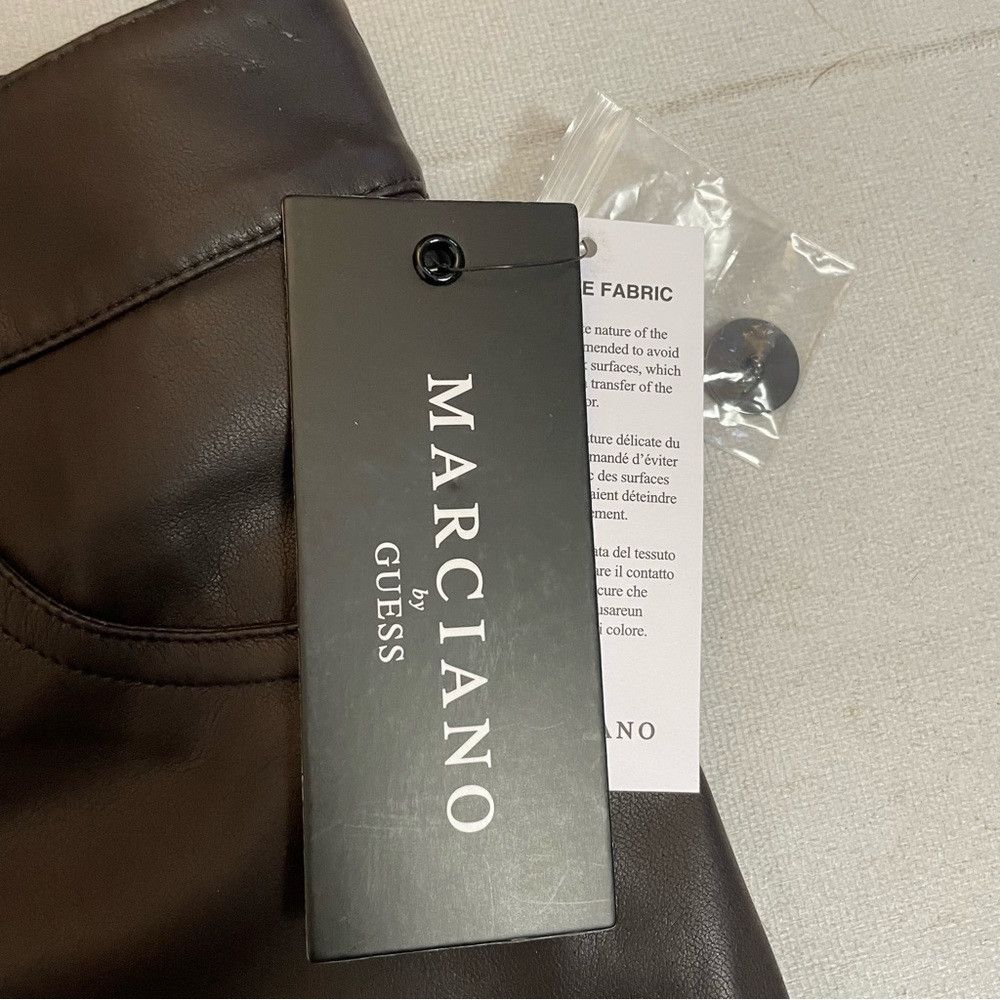 Guess NWT New $200 Guess Marciano Nova Faux-Leather Skinny Brown Size 26" / US 2 / IT 38 - 9 Thumbnail