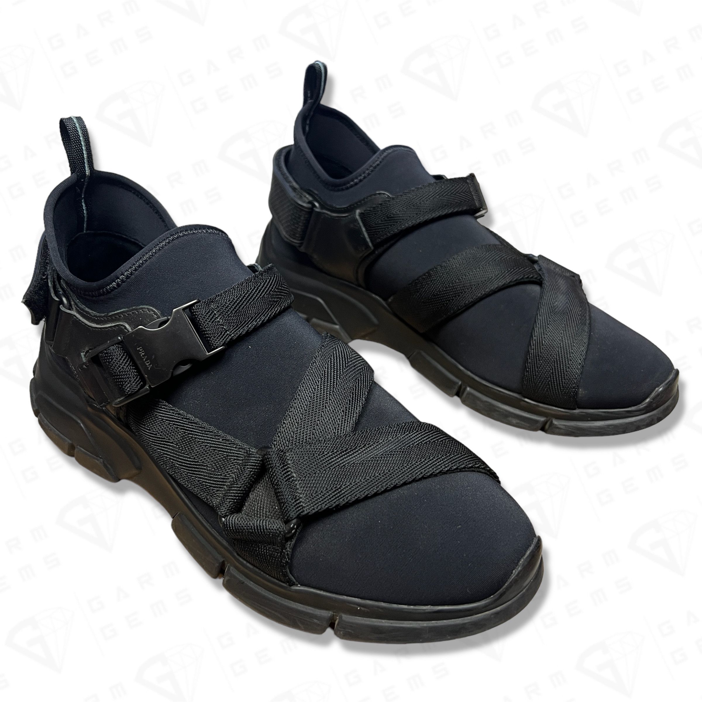 Prada Prada Neoprene Buckle Strap Trainers Size US 9 / EU 42 - 2 Thumbnail