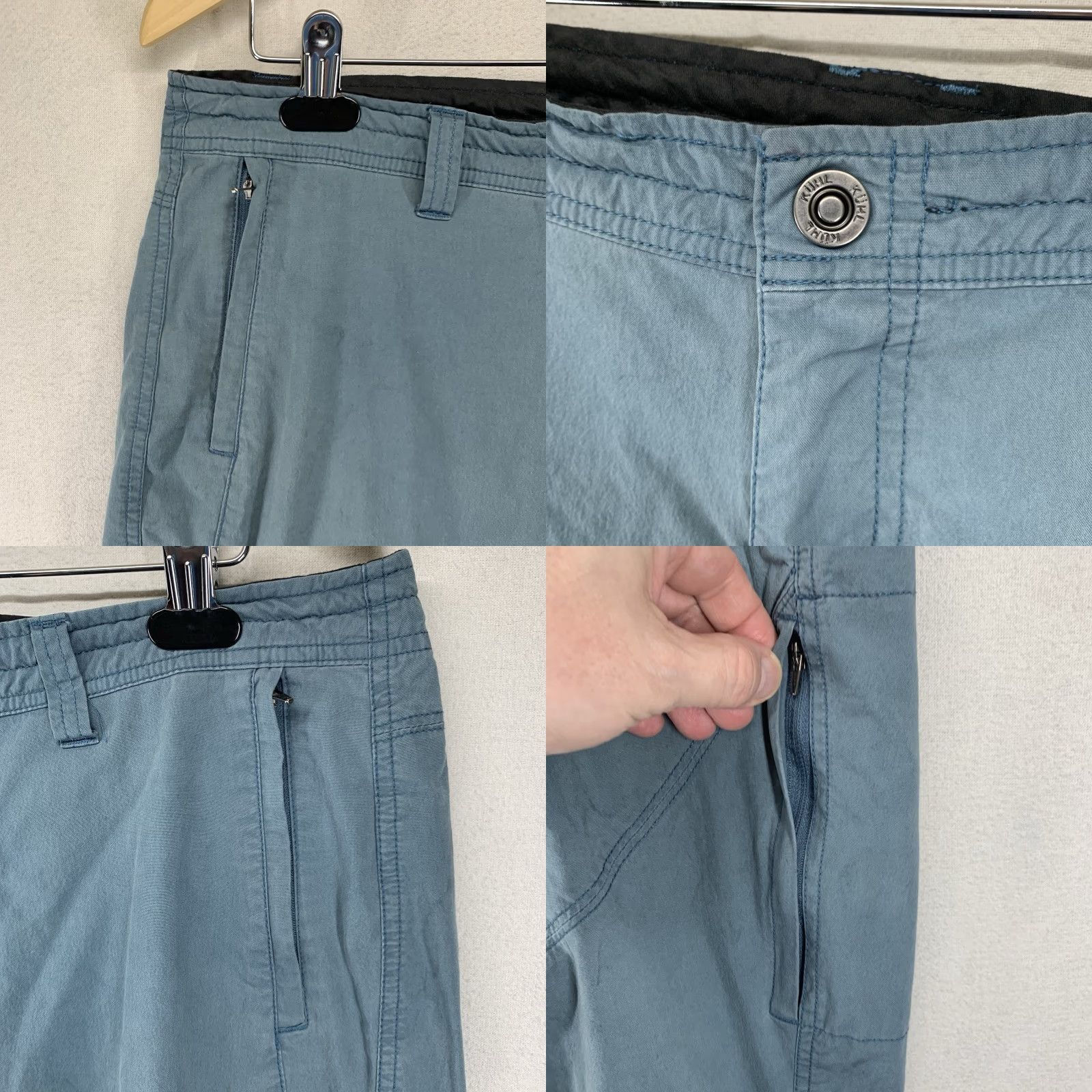 Vintage VINTAGE KUHL Women Pants Size 14 Regular Blue Casual Hiking Camping Cotton Canvas 2000s Size 36" / US 14 / IT 50 - 8 Thumbnail