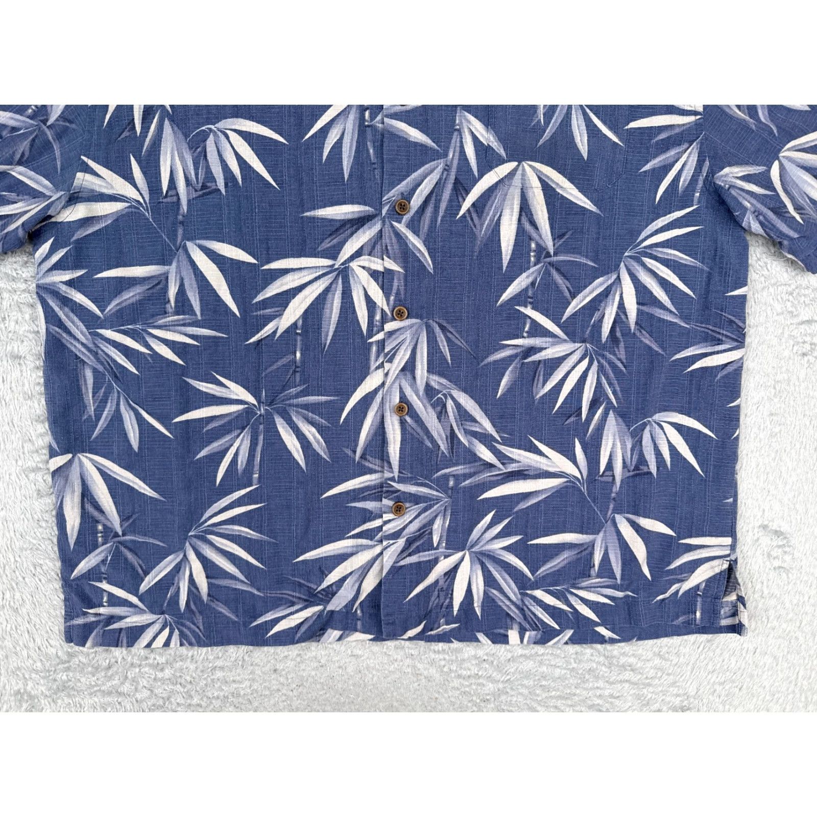 Vintage Jamaica Jaxx Shirt Men 2XL Blue Floral Leaf Hawaiian 100% Silk Button Up Size US XXL / EU 58 / 5 - 5 Thumbnail