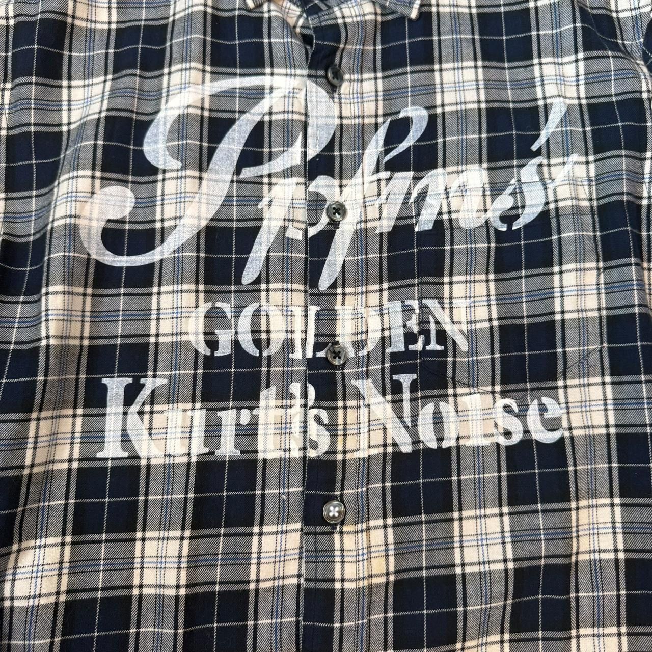 PPFM PPFM Checkered Flannel Shirt y2k Navy/Gray Size US M / EU 48-50 / 2 - 4 Thumbnail