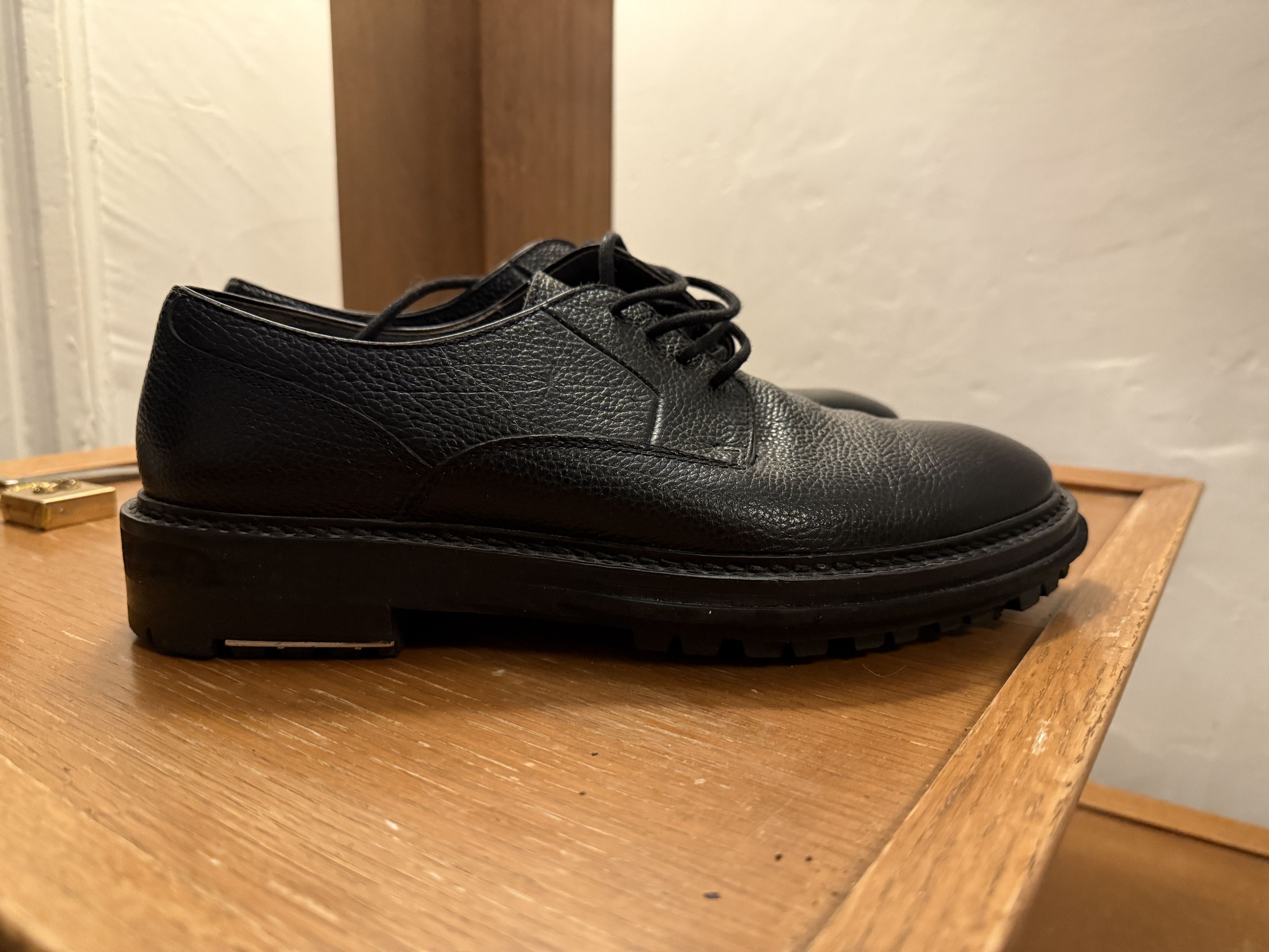 Lanvin Lanvin Pebbled Leather Derby Shoes Size US 8 / EU 41 - 1 Thumbnail