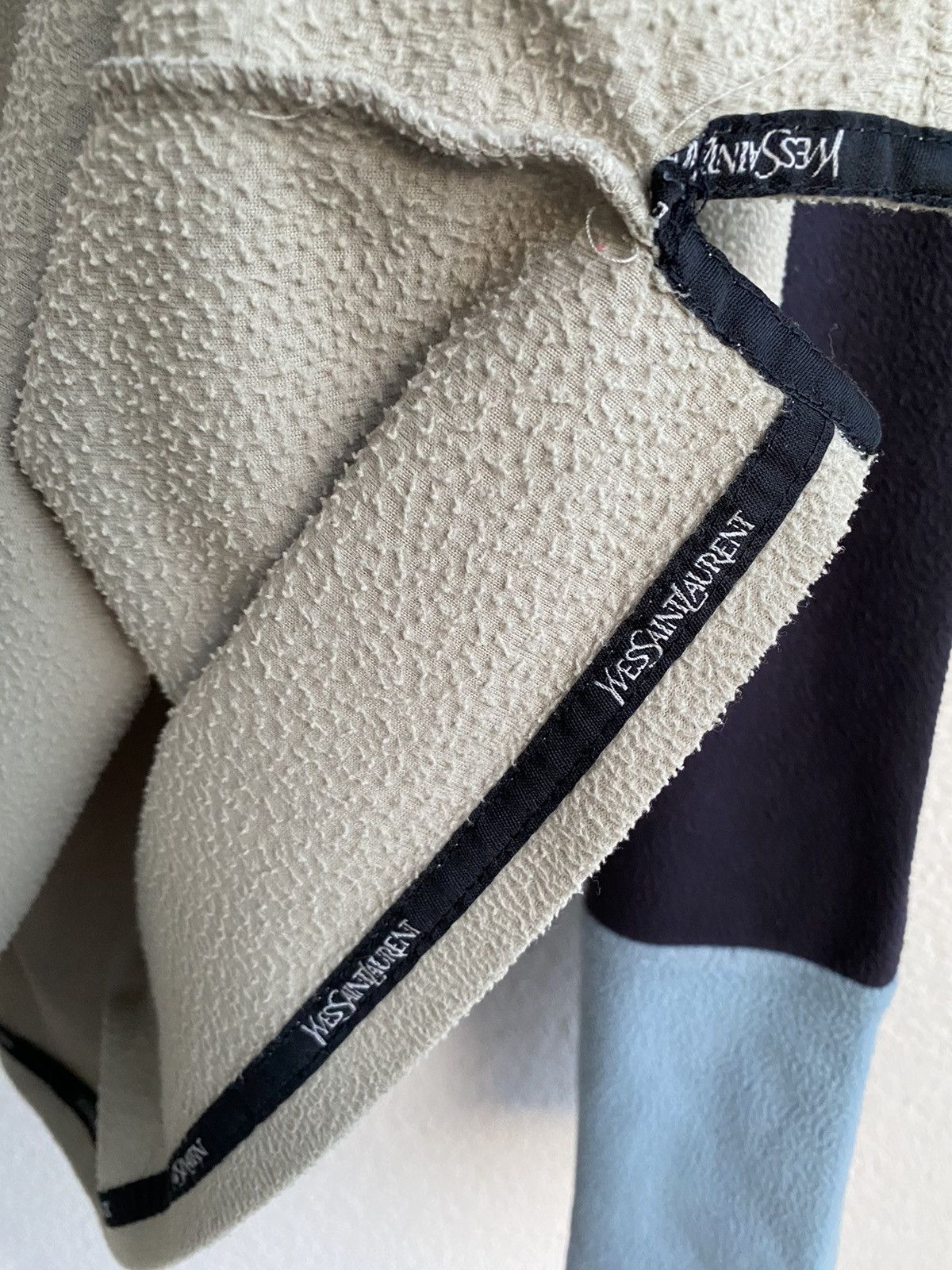 Yves Saint Laurent Fleece YSL Sweatshirt 1/4 Quarter Zip Beige Vintage Sweater Size US L / EU 52-54 / 3 - 10 Thumbnail