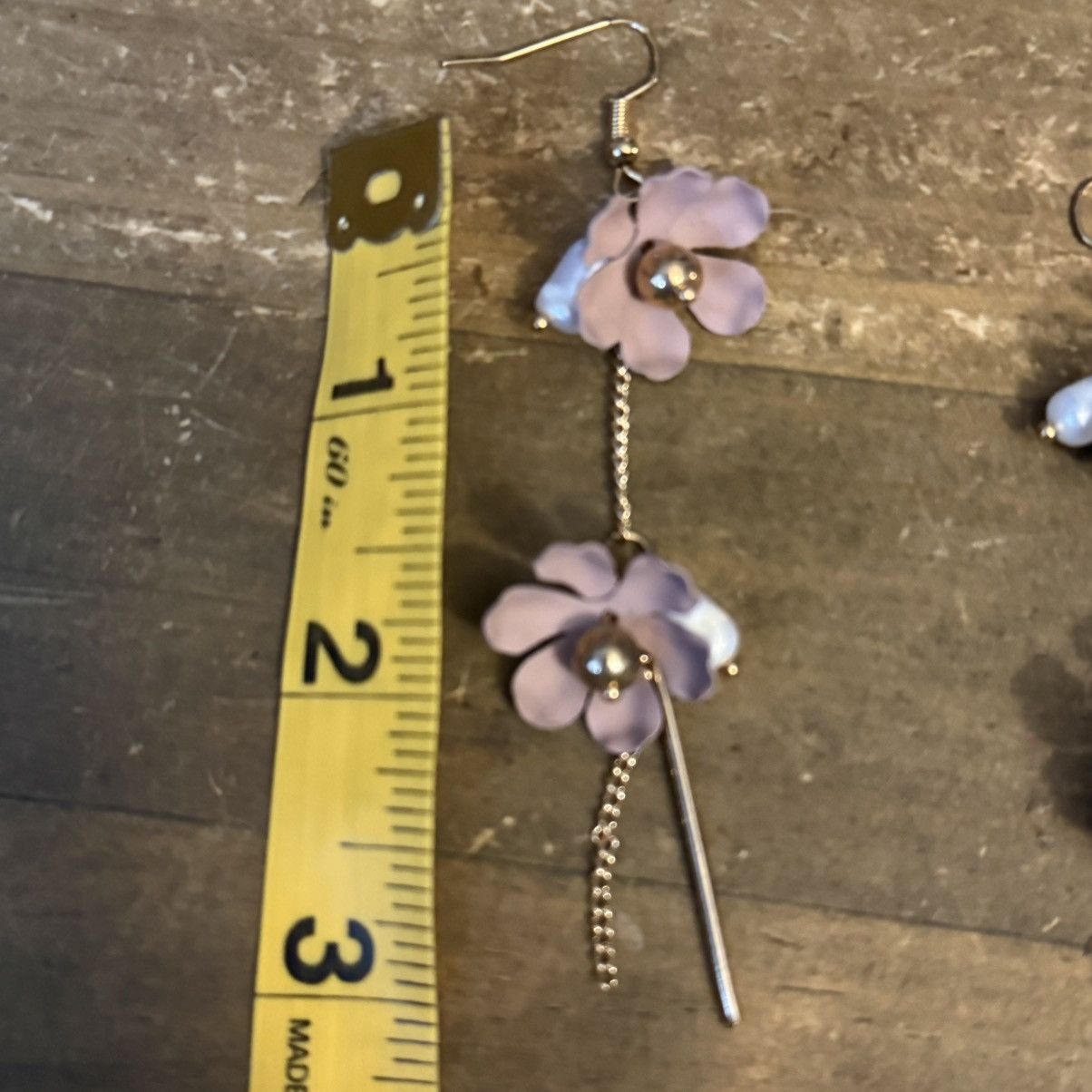 Other Flowers and freshwater pearls dangle earrings Size ONE SIZE - 4 Thumbnail