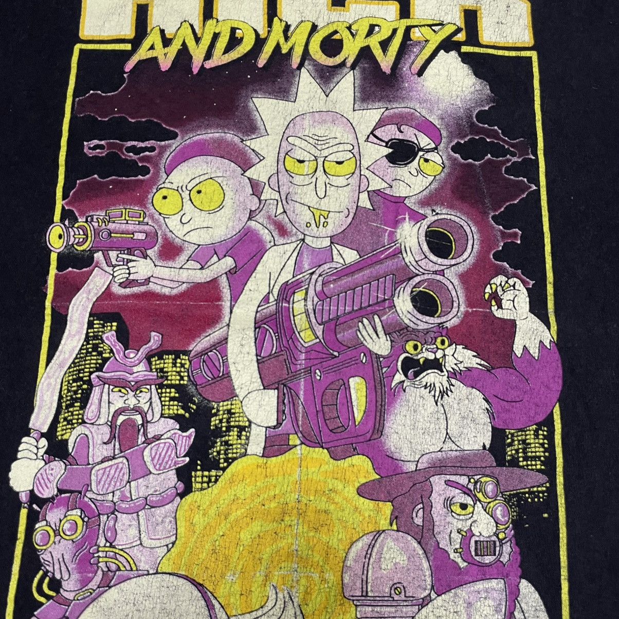 Vintage Vintage 90s Rick and Morty Graphic Tee Y2K Psychedelic L Size US L / EU 52-54 / 3 - 5 Thumbnail